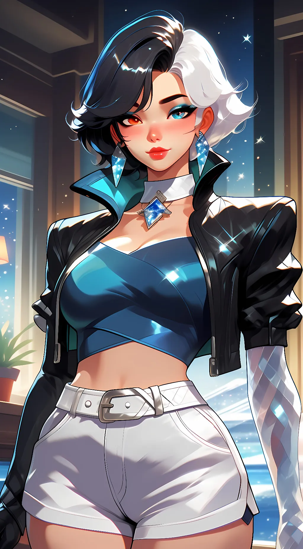 ai character: Luna Snow background