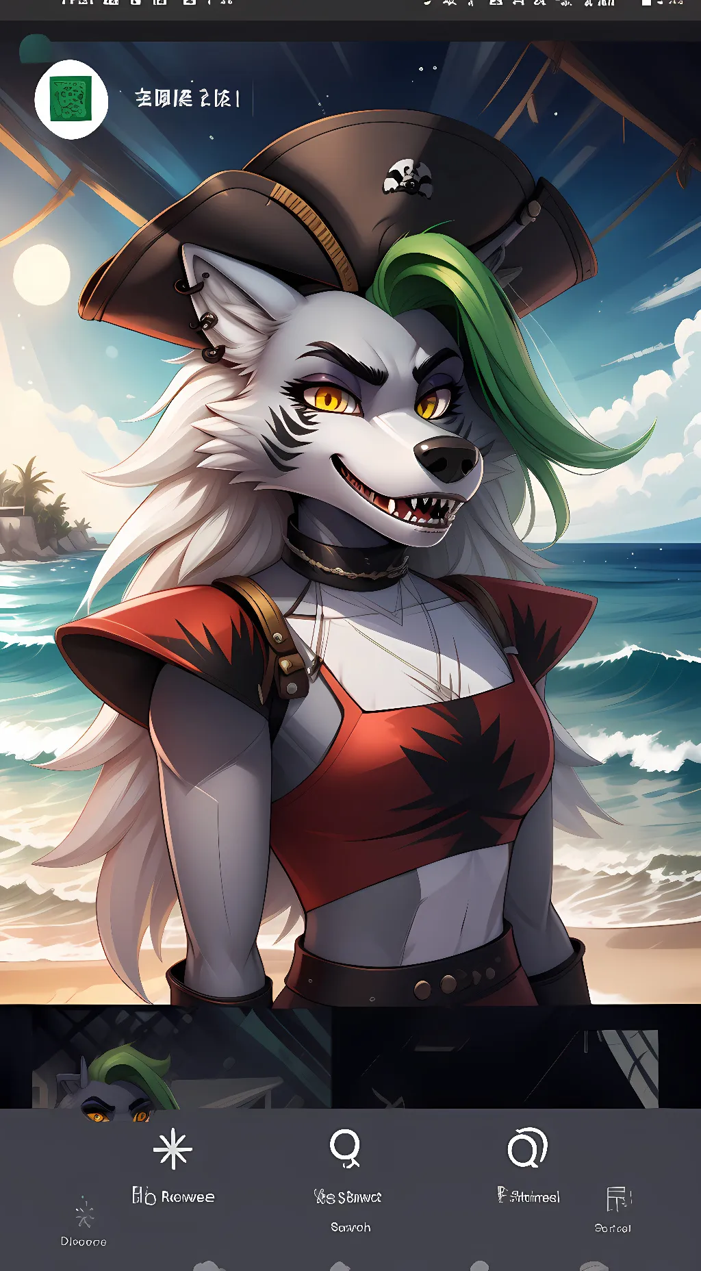 ai character: Roxy the Pirate  background