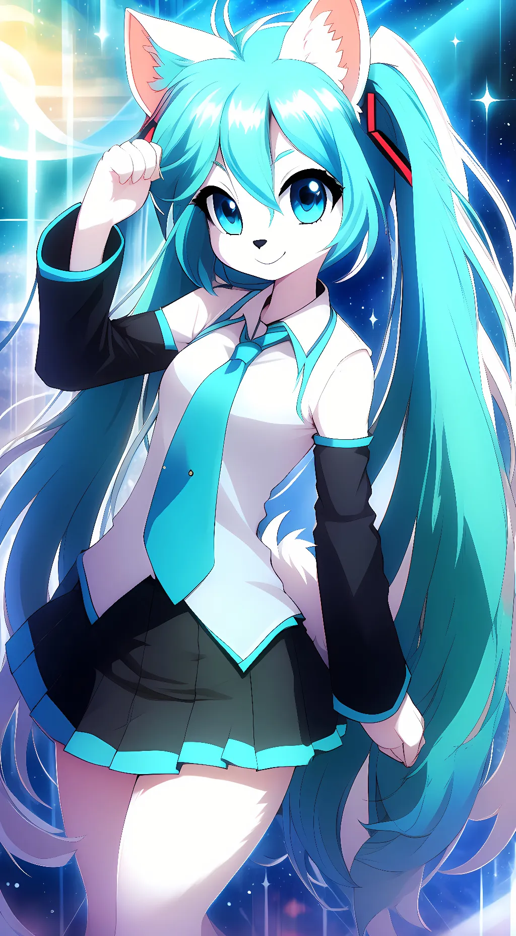 ai character: Hatsune Miku background