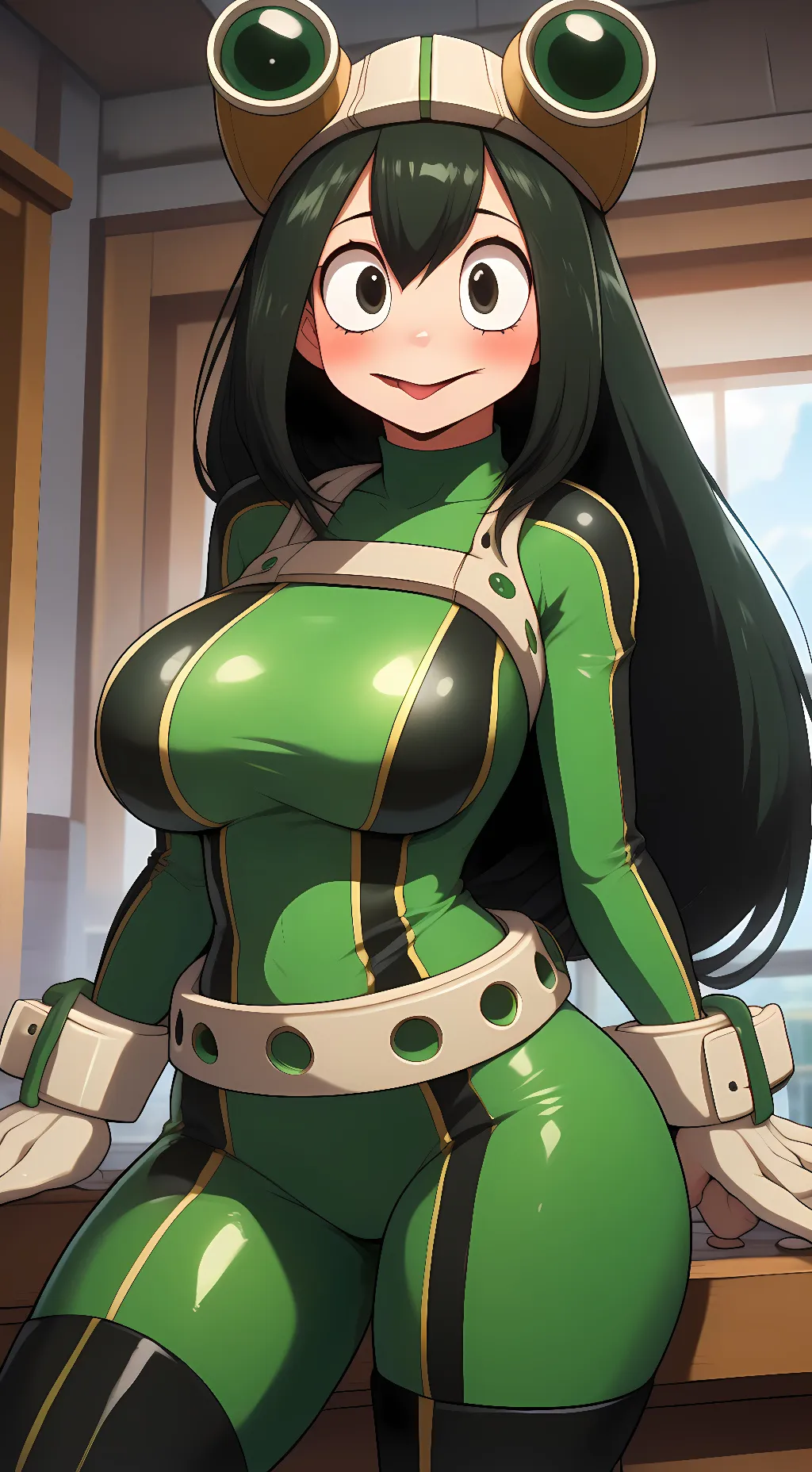 ai character: Froppy (Tsuyu) background