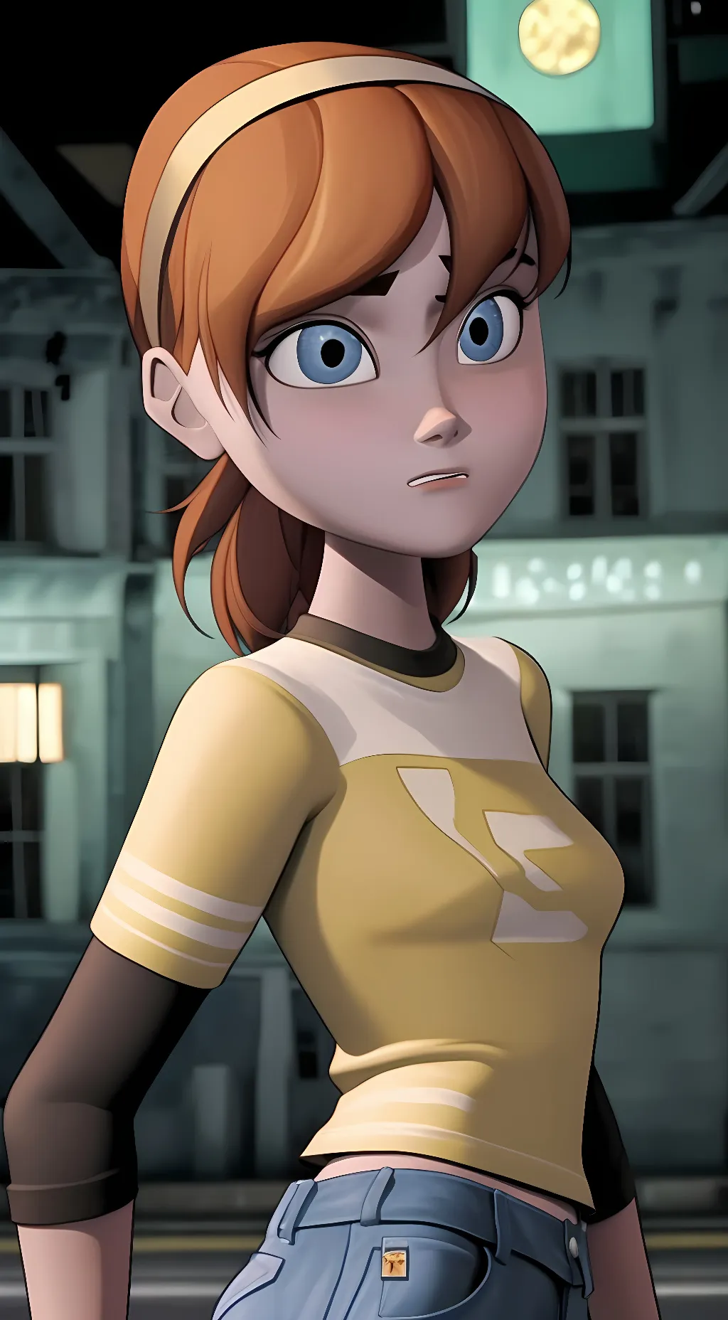 ai character: April O'Neil  background