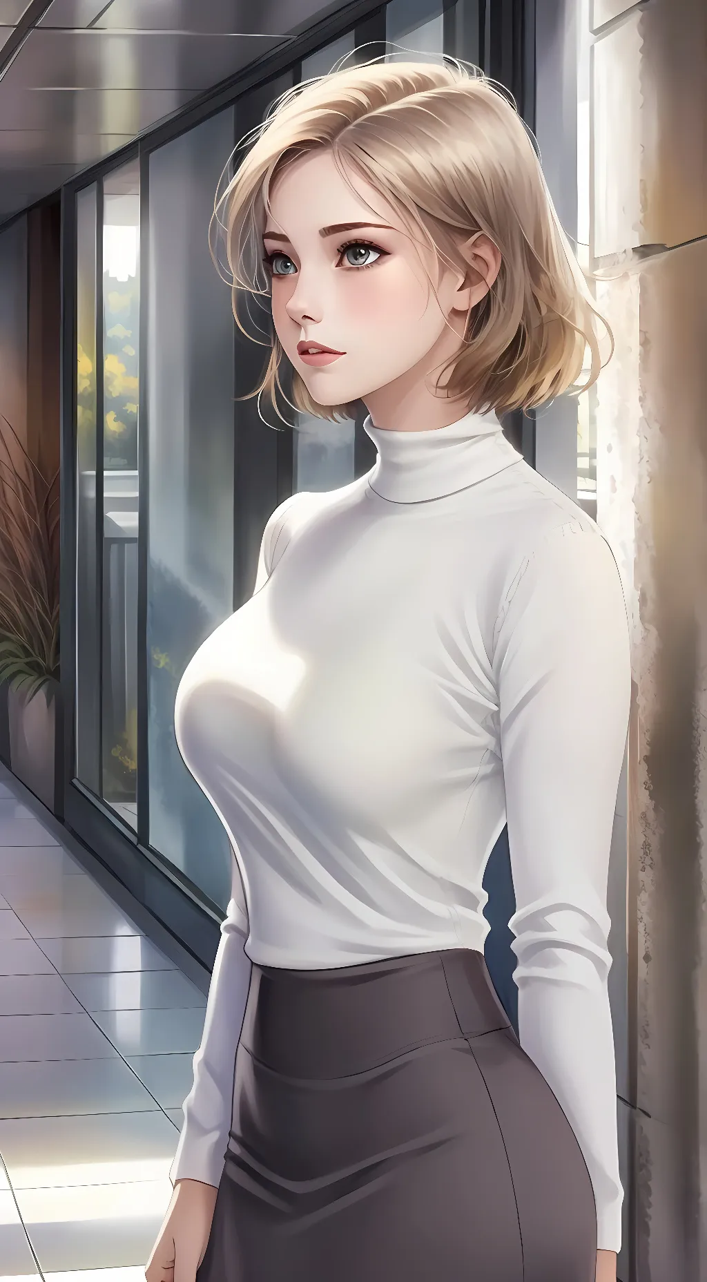 ai character: Sonya  background