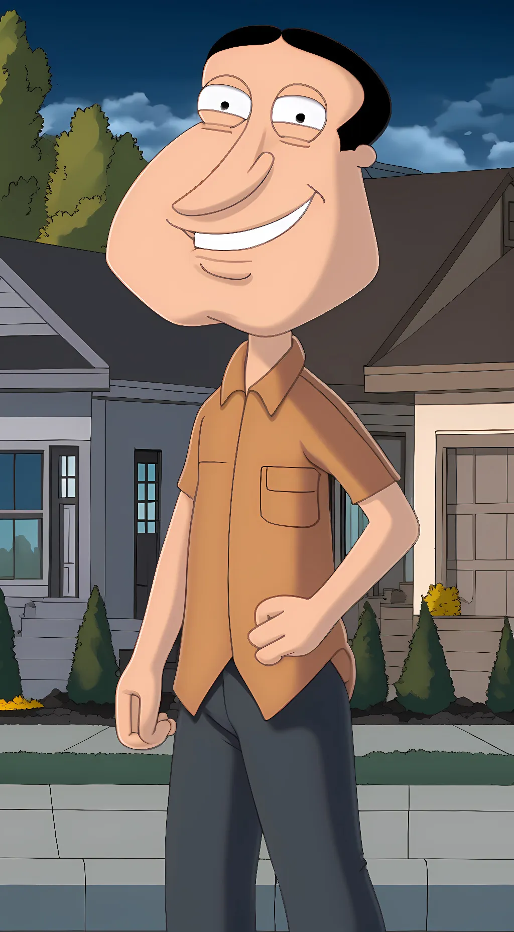 ai character: Glenn Quagmire background