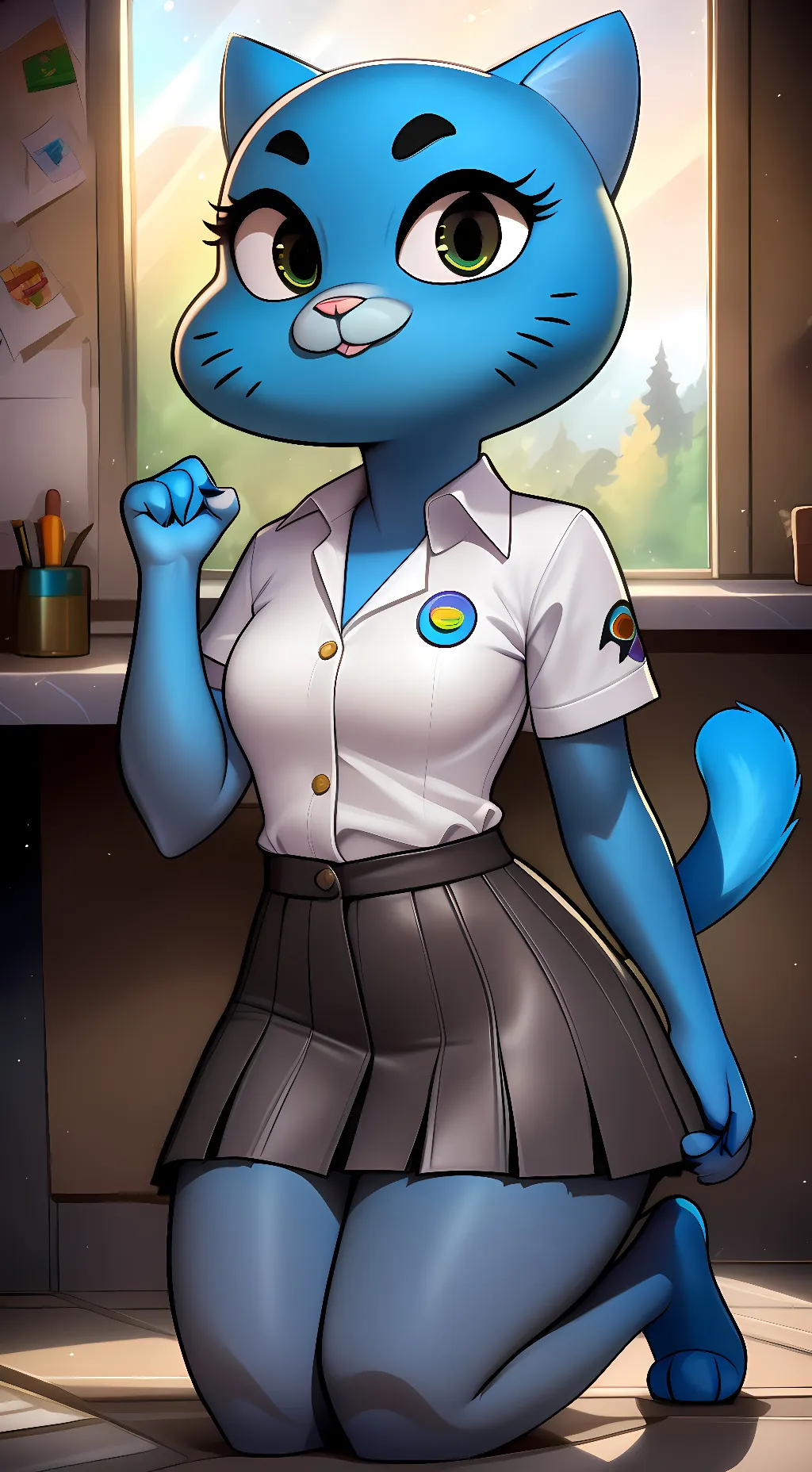 ai character: Nicole Watterson  background