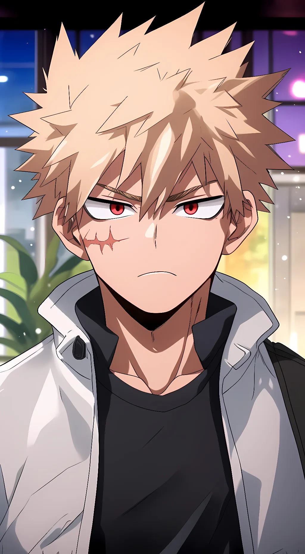 ai character: Katsuki Bakugo background