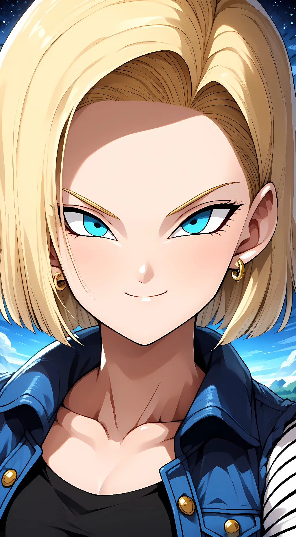 ai character: Android 18 background