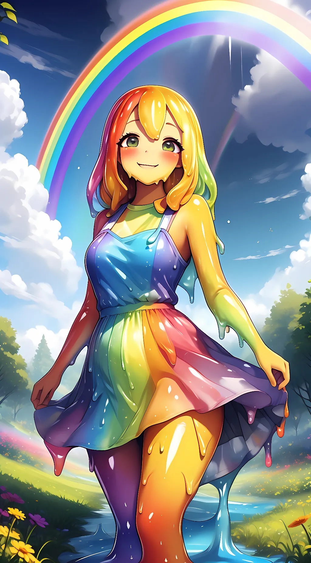 ai character: Uni the Slime background