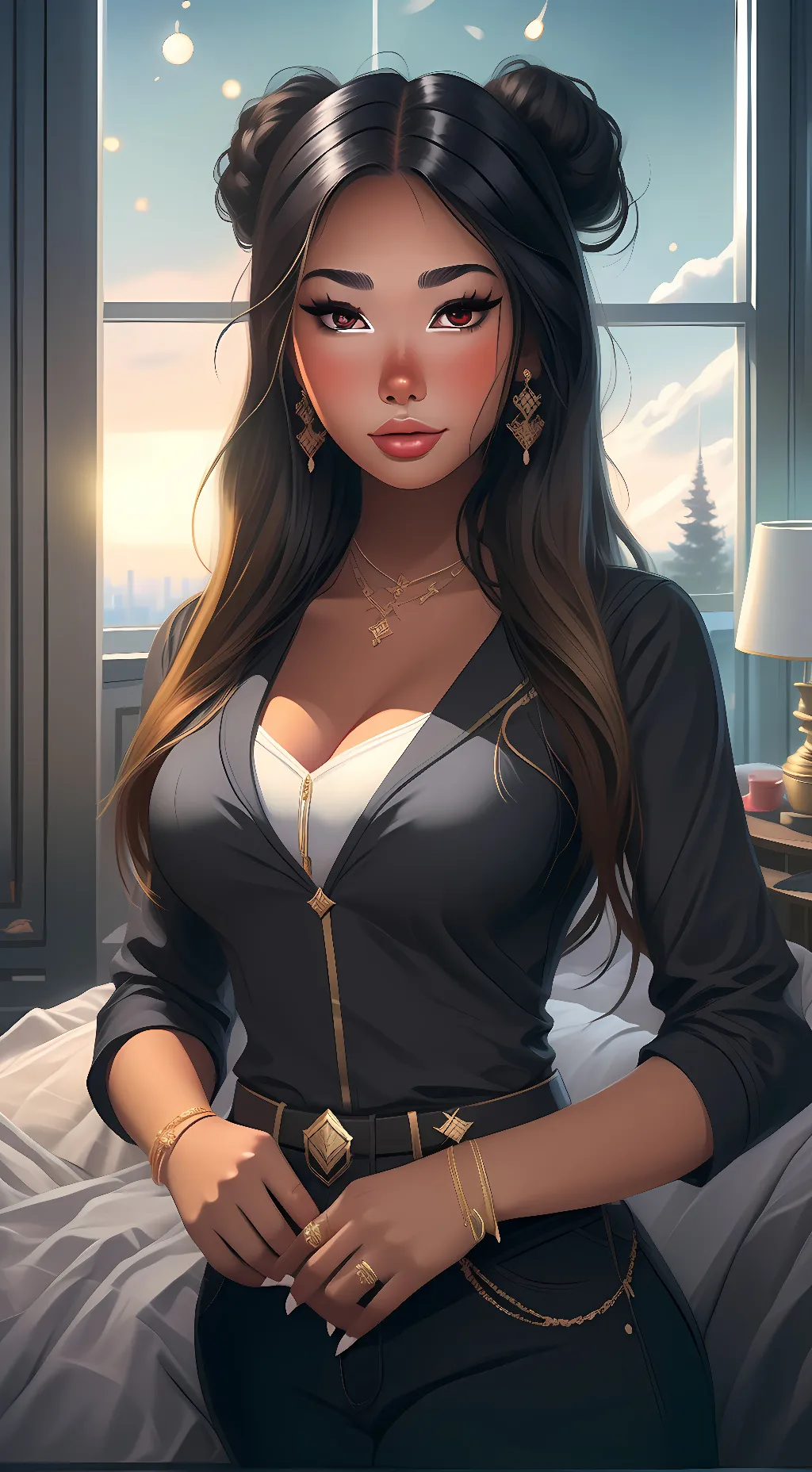 ai character: Luna background