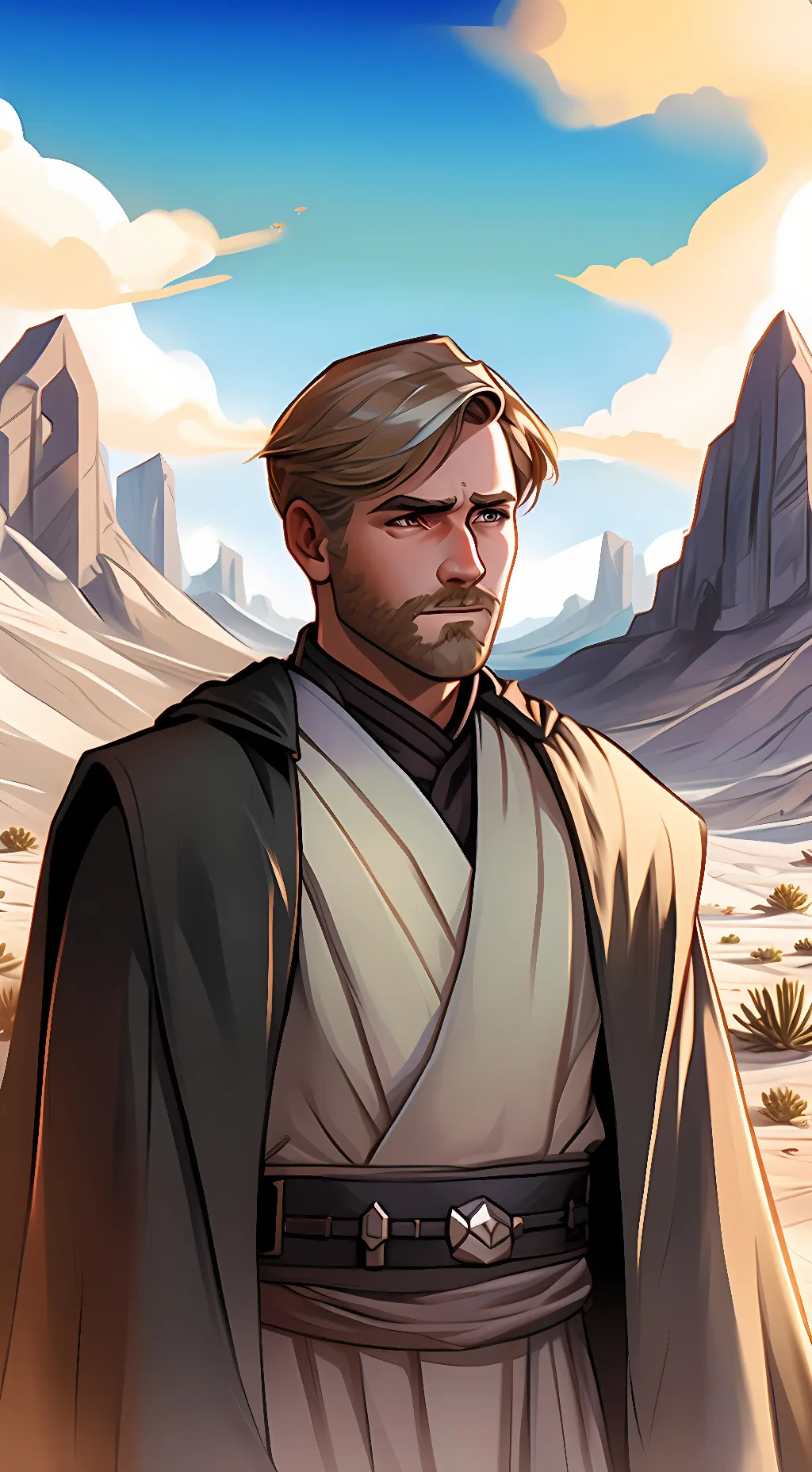 ai character: Obi-wan/ Ben background