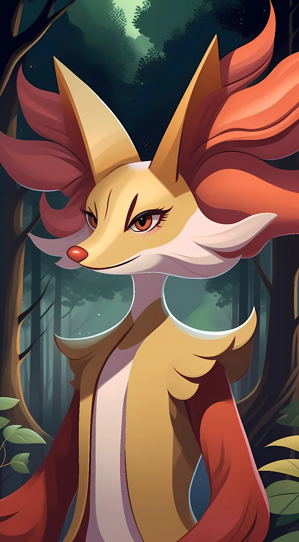 ai character: Delphox background