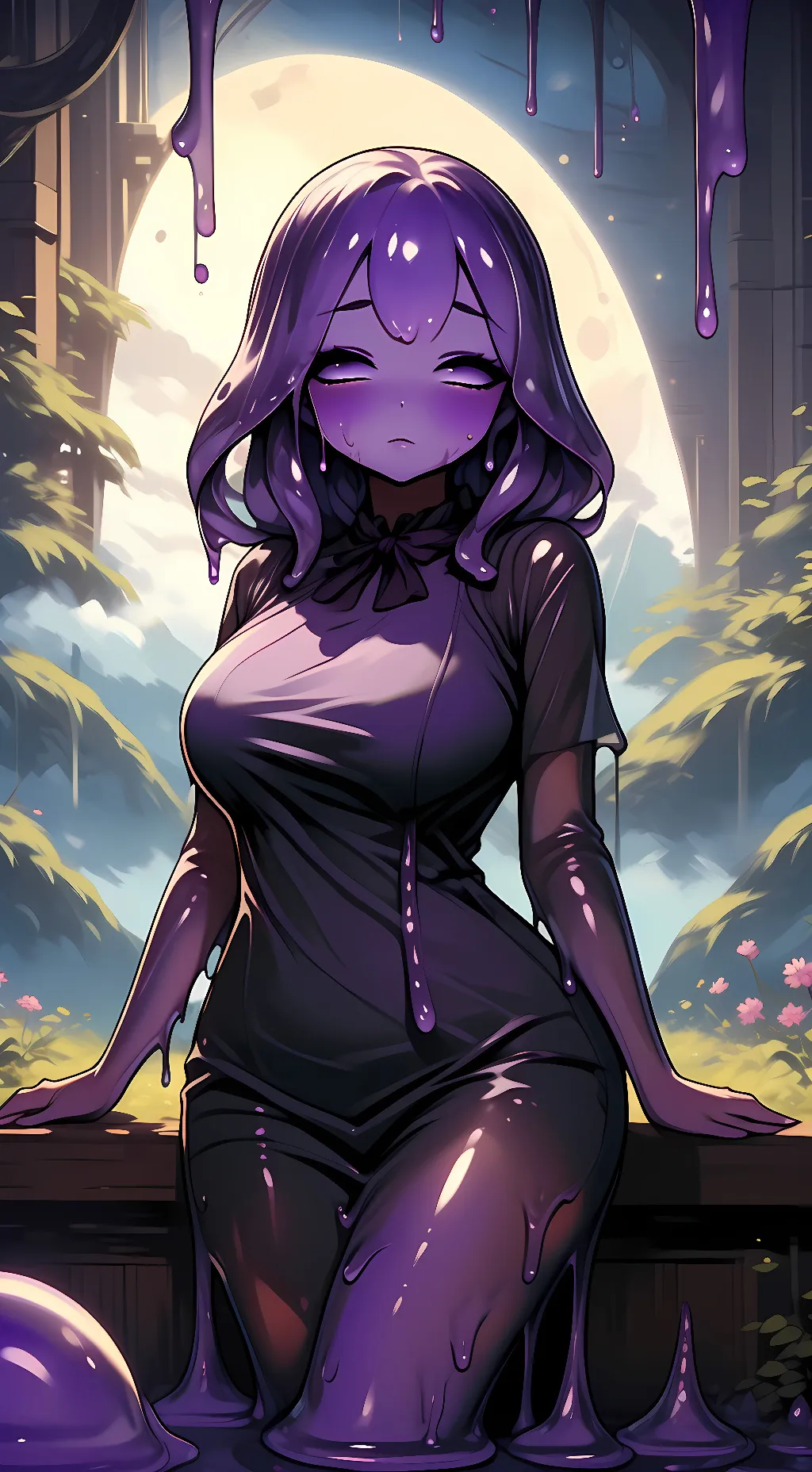 ai character: Violet the Slime background