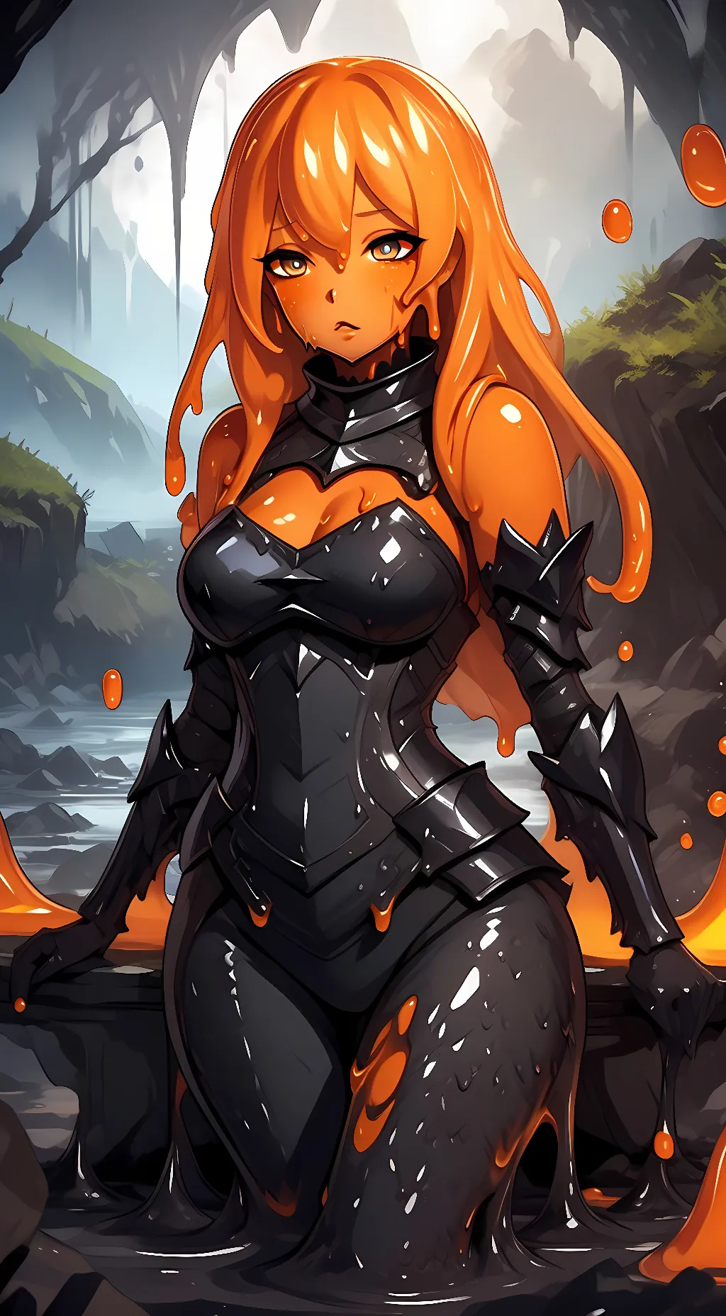 ai character: Amber the Slime background