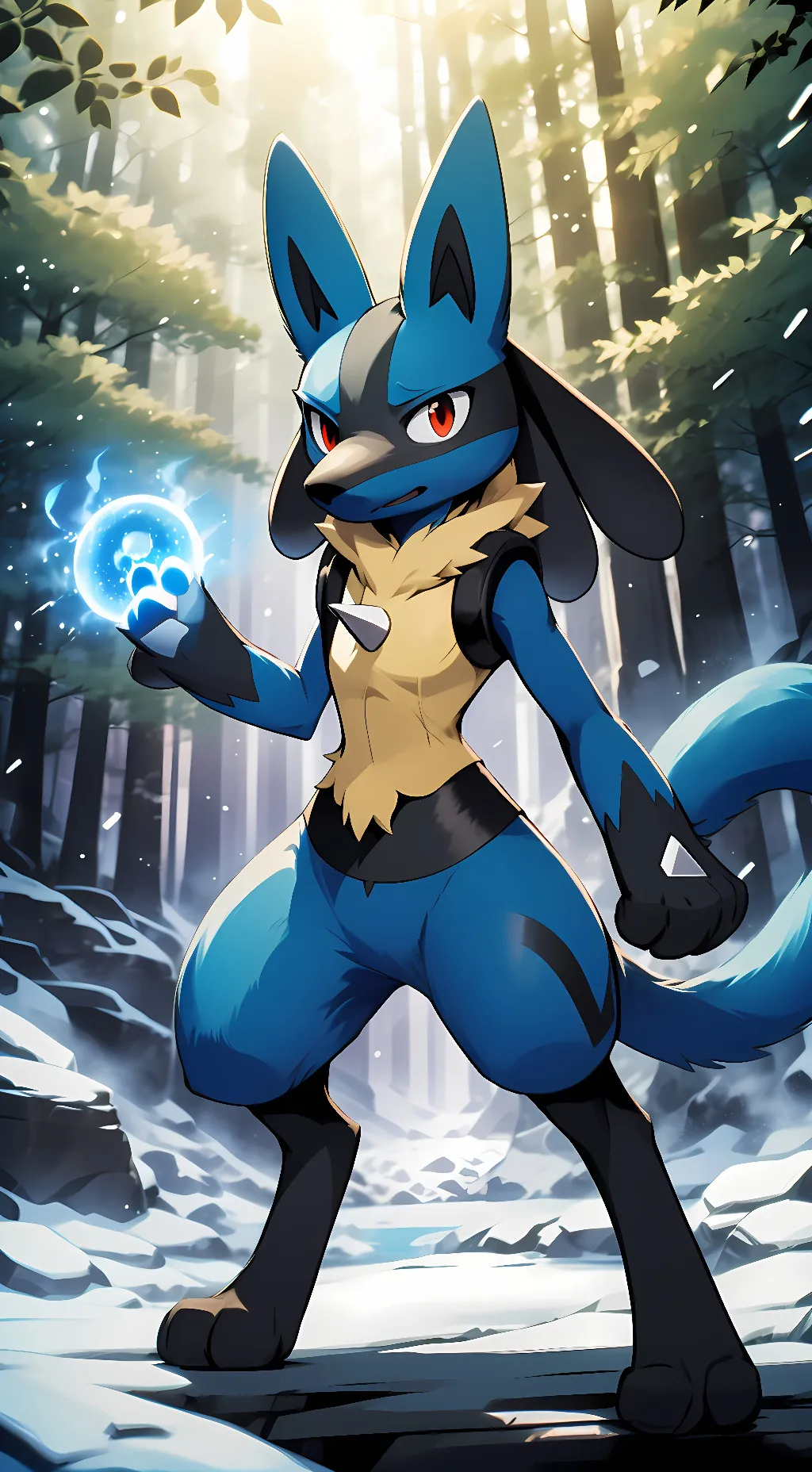 ai character: Lucario background
