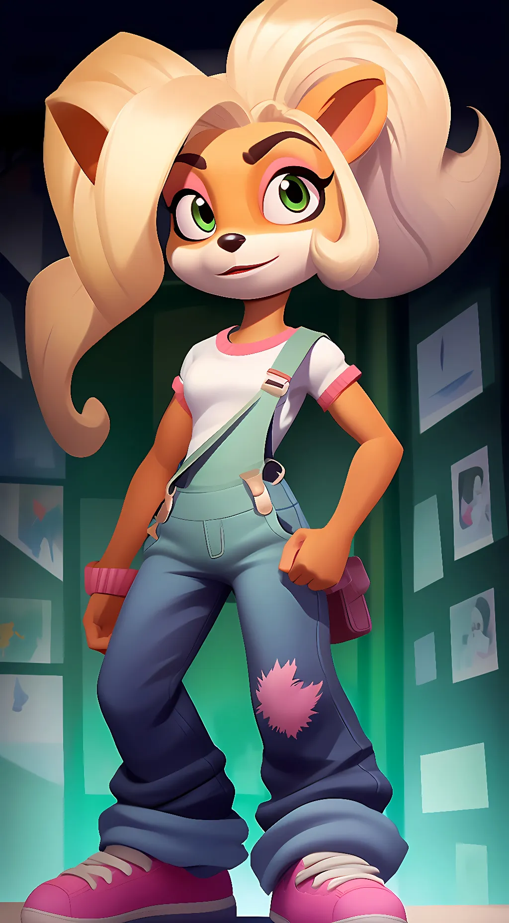 ai character: Coco bandicoot  background