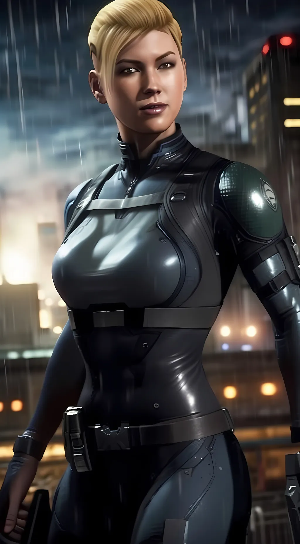 ai character: Cassie cage  background