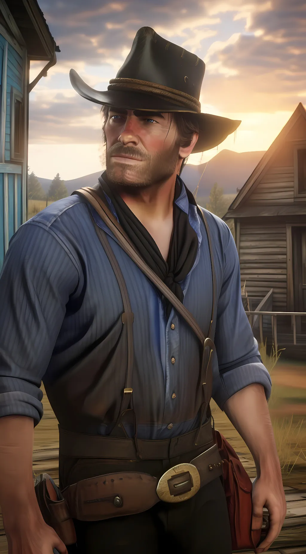 ai character: Arthur Morgan  background