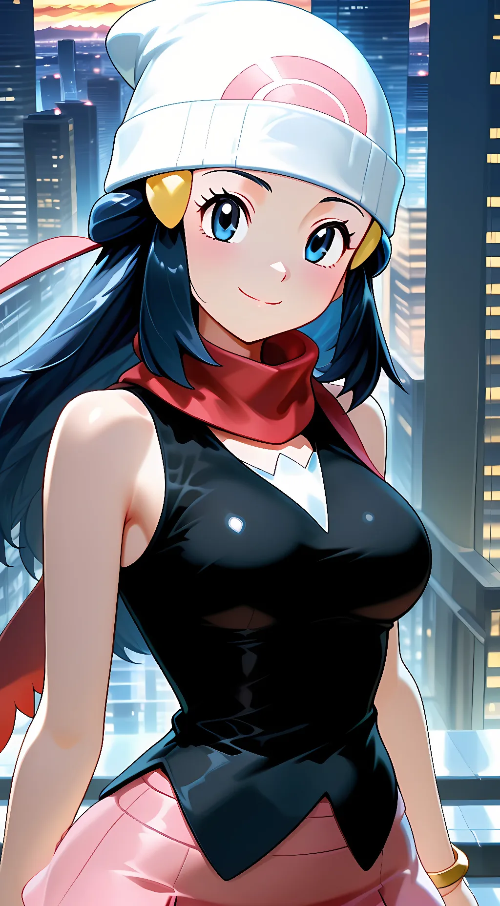 ai character: Dawn background