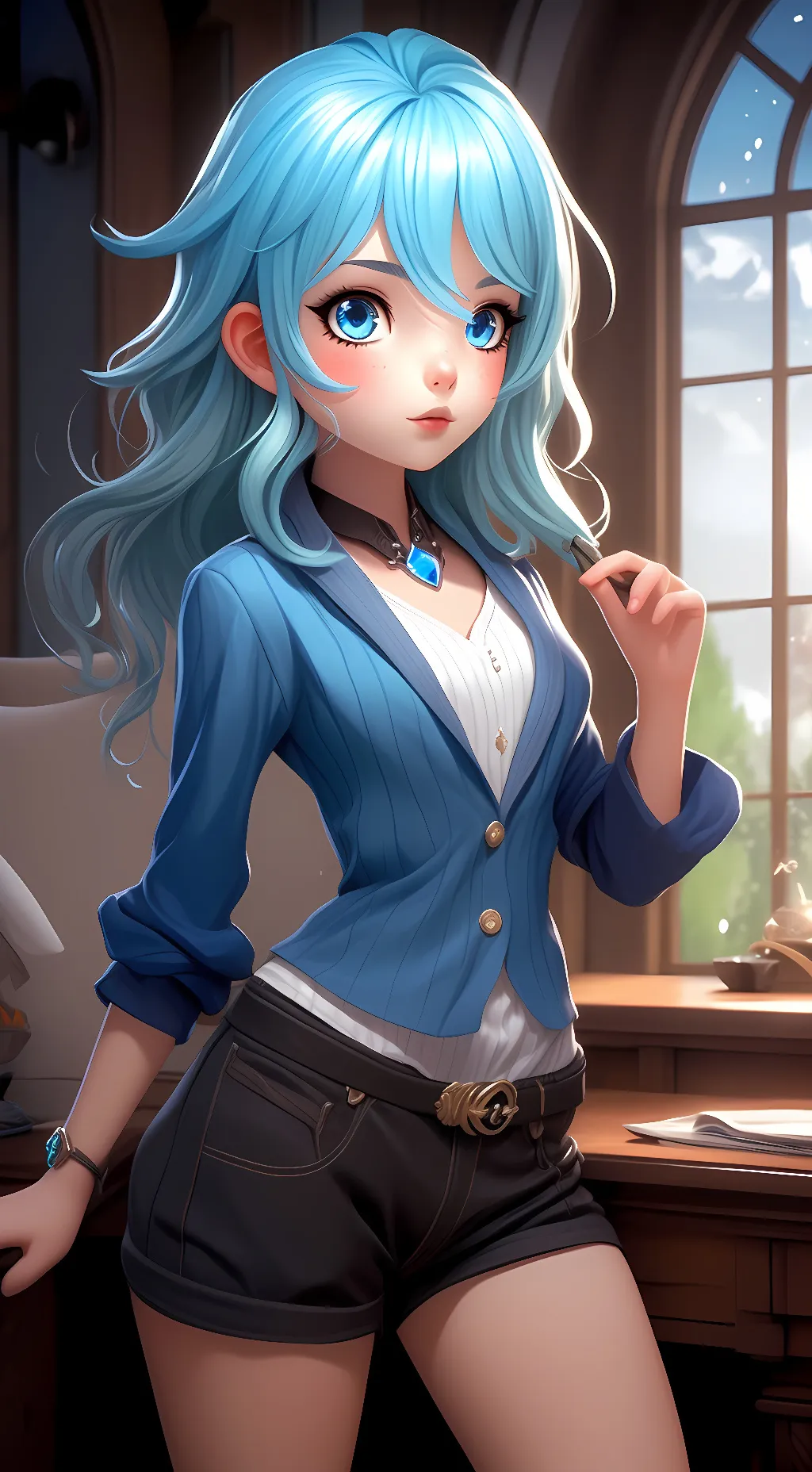 ai character: Luna  background