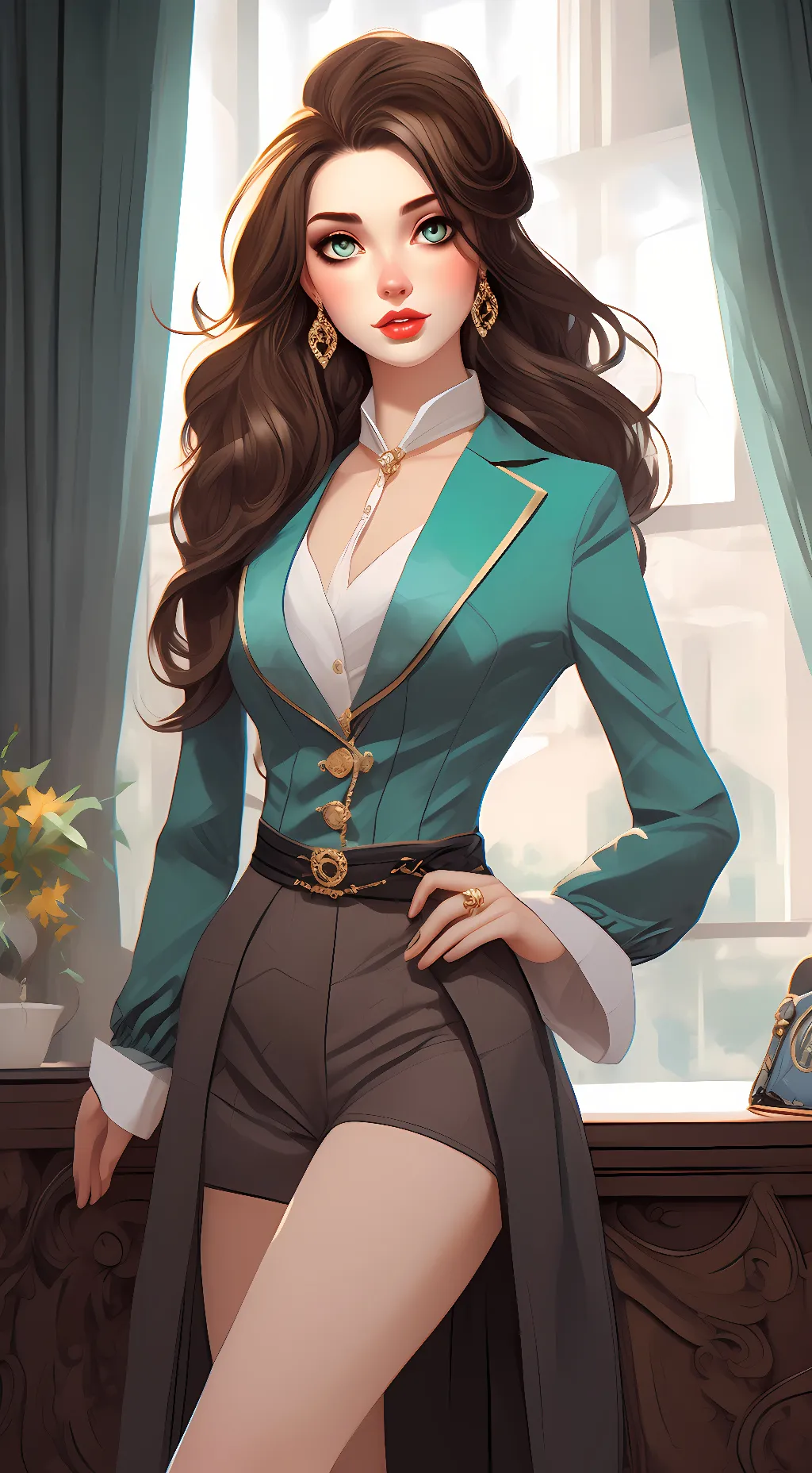 ai character: Biana Vacker background