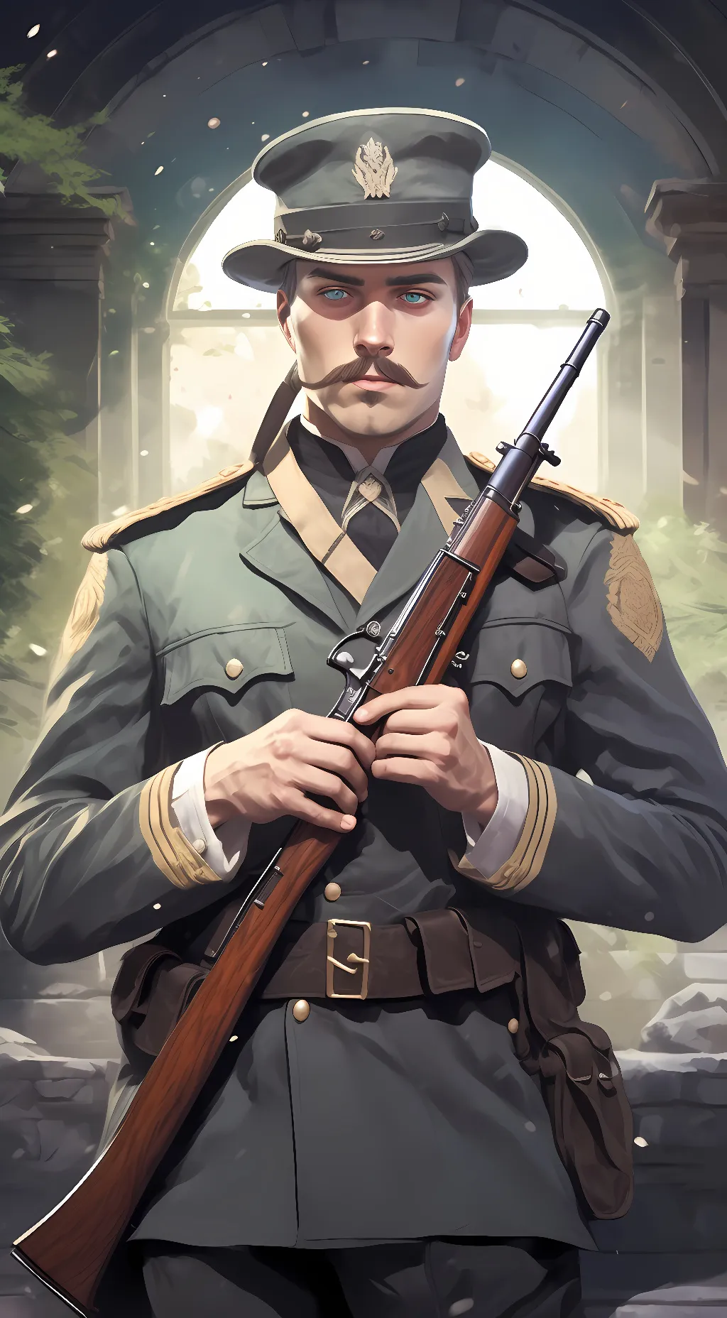 ai character: WW1  Stormtrooper  background