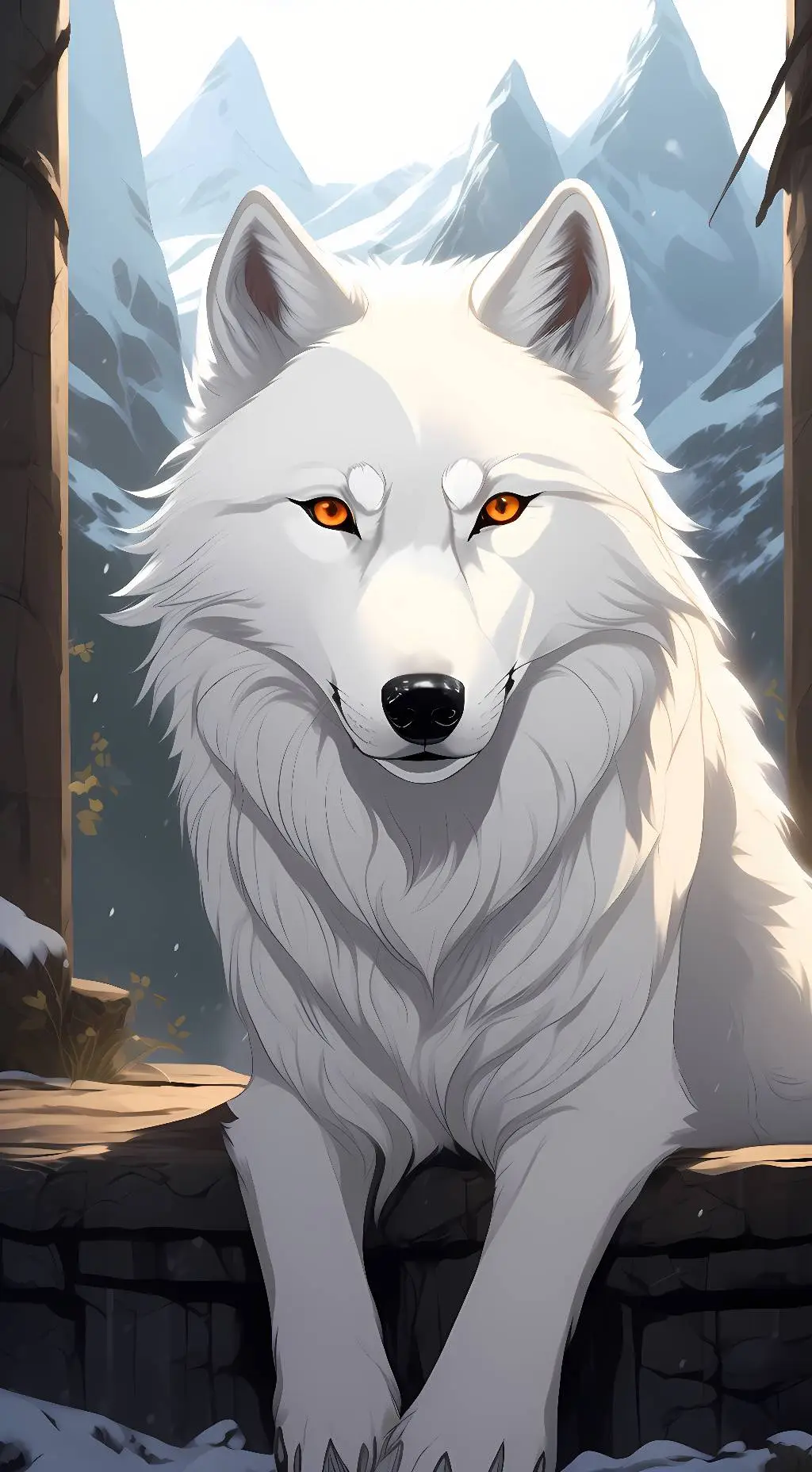 ai character: Moon background