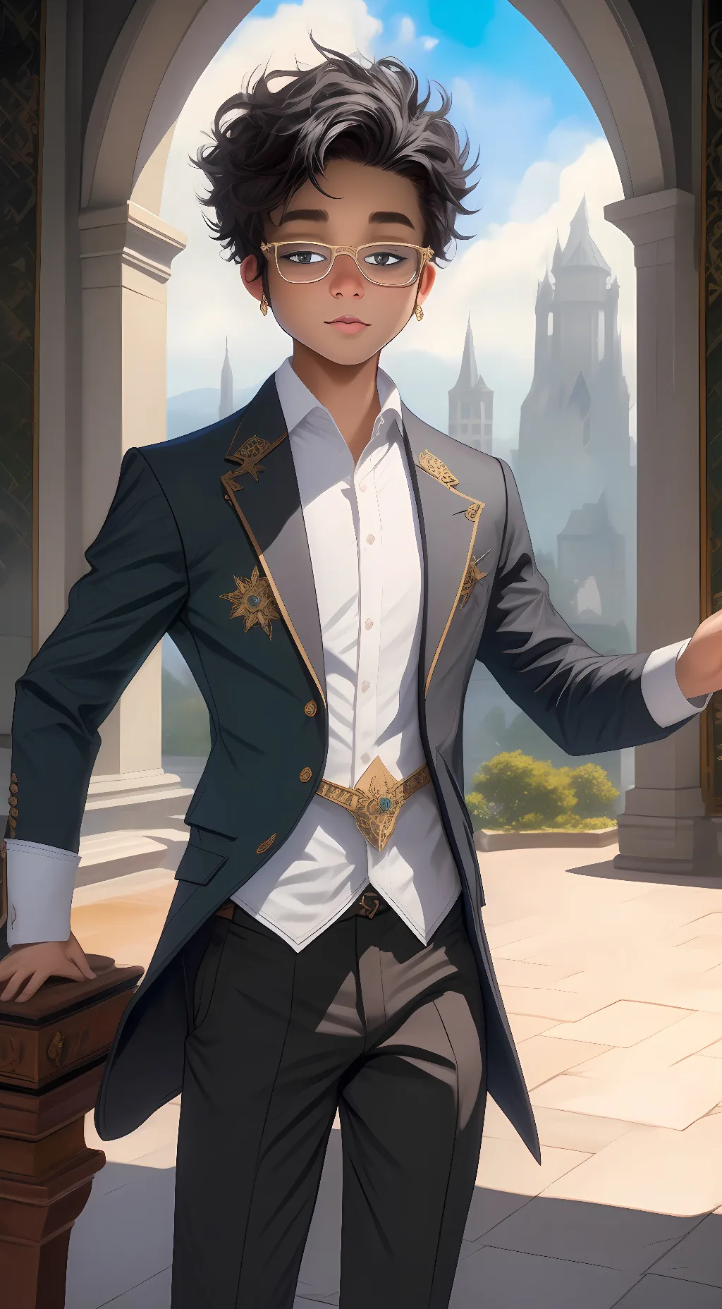 ai character: Christopher  background