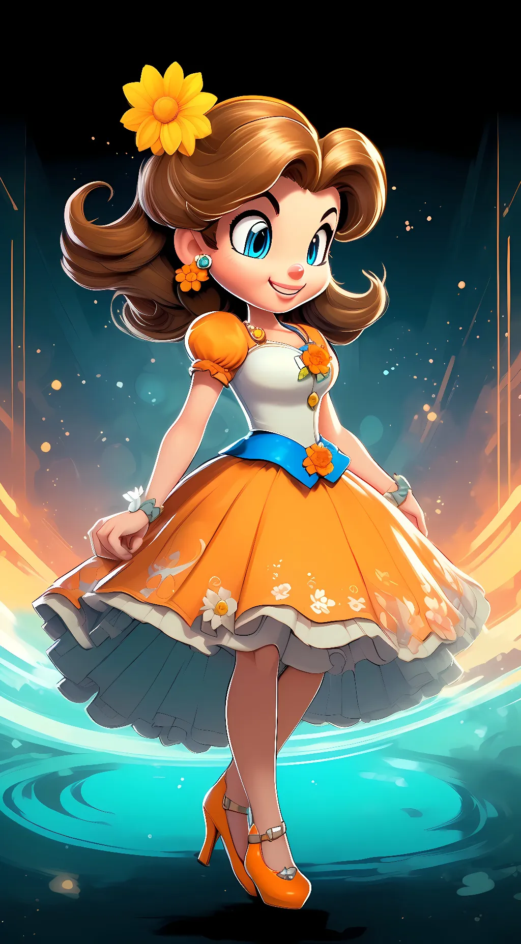 ai character: princess Daisy background