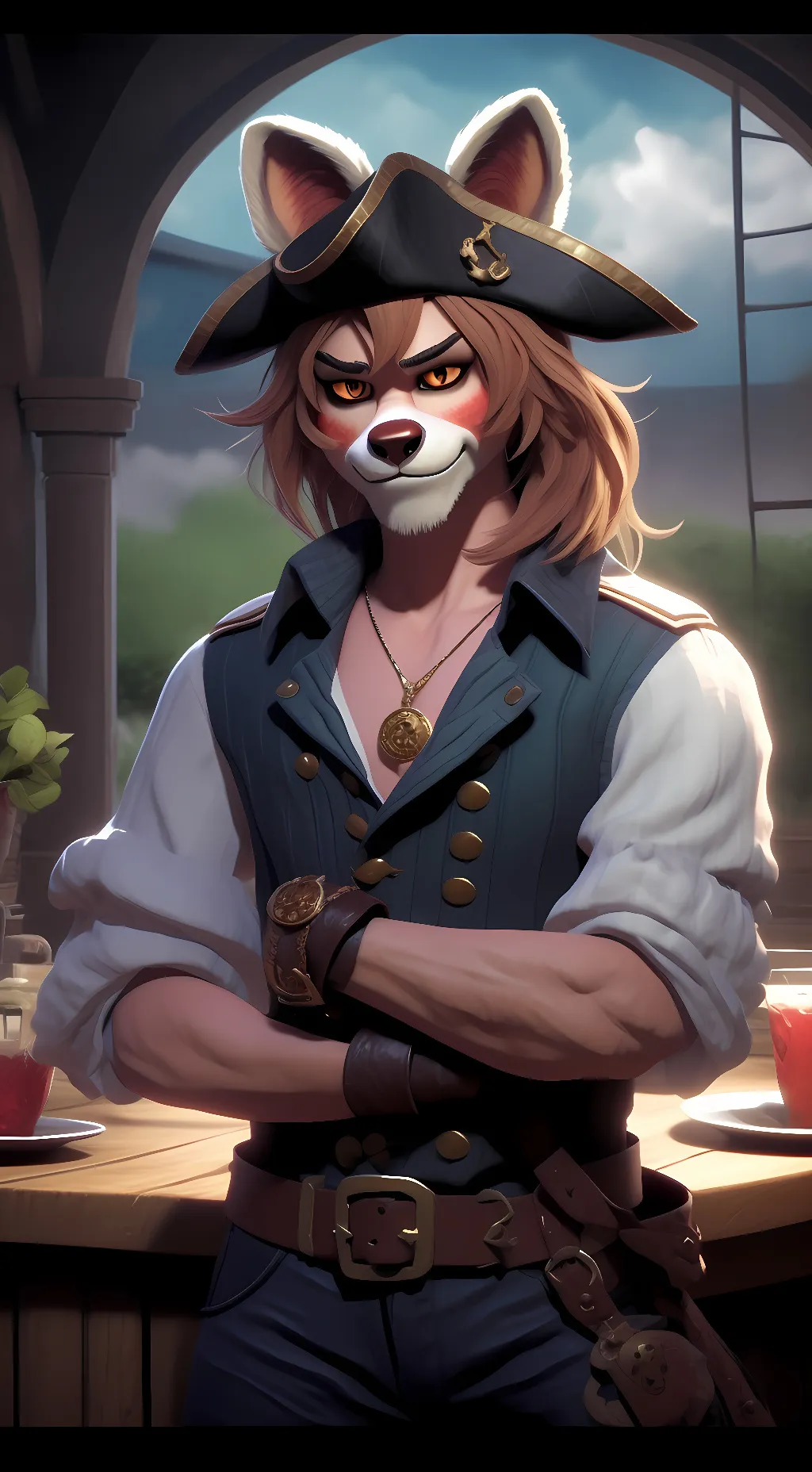 ai character: FOXY background