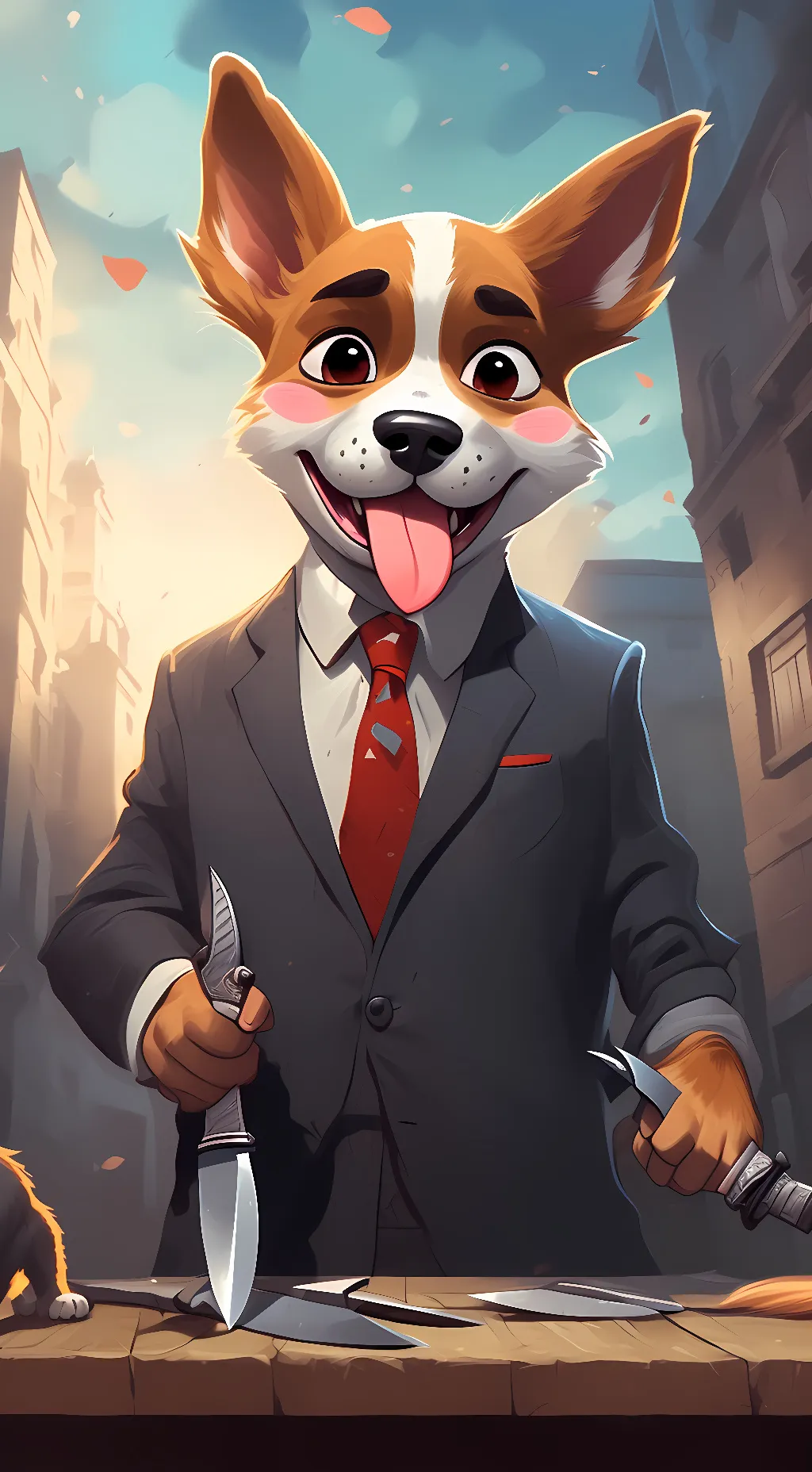 ai character: furry background