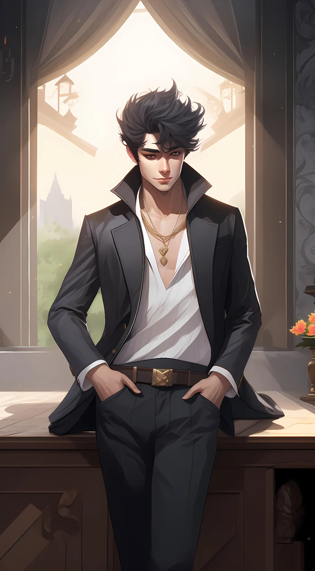 ai character: Dabi" Toya Todorok background