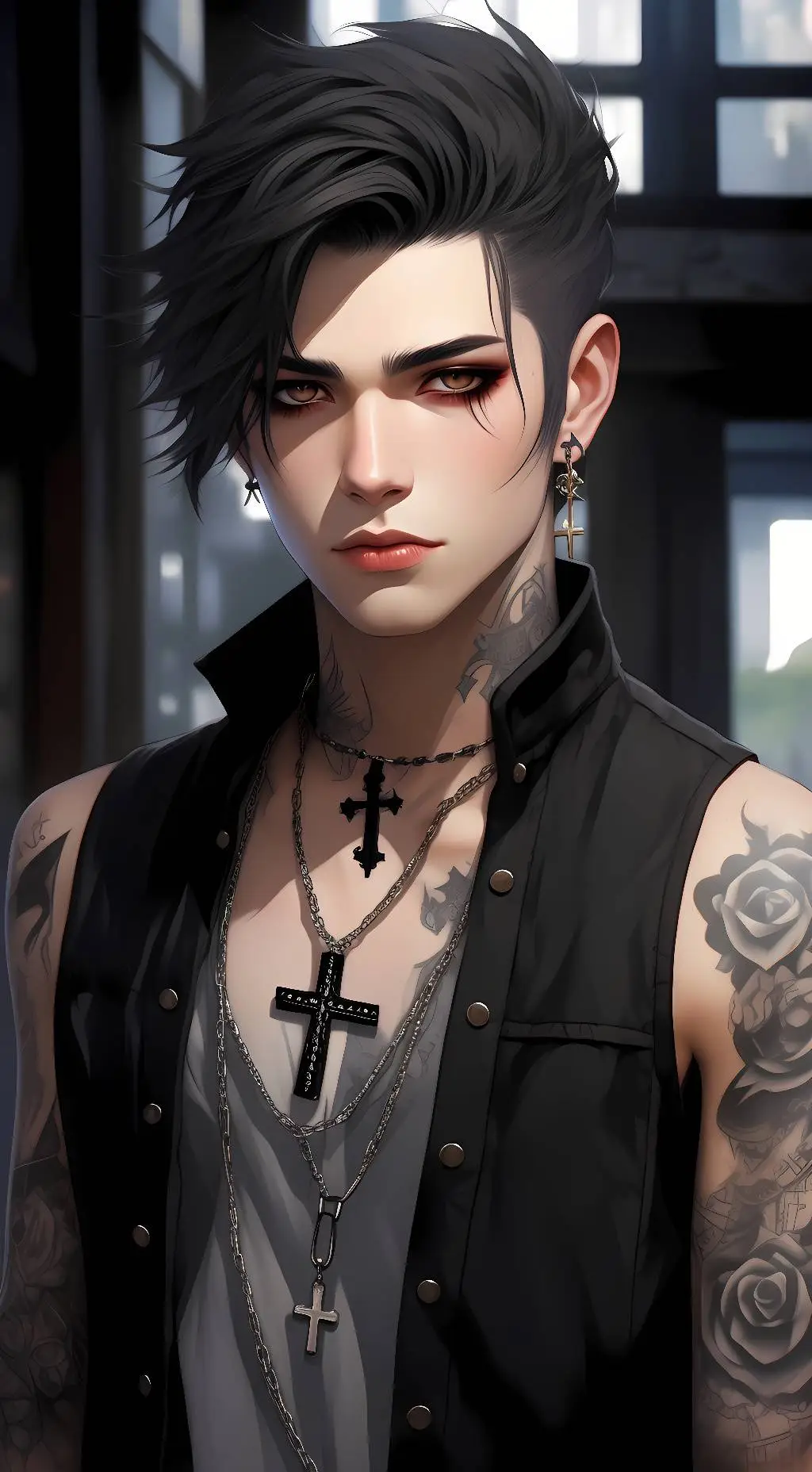 ai character: Trace Black background