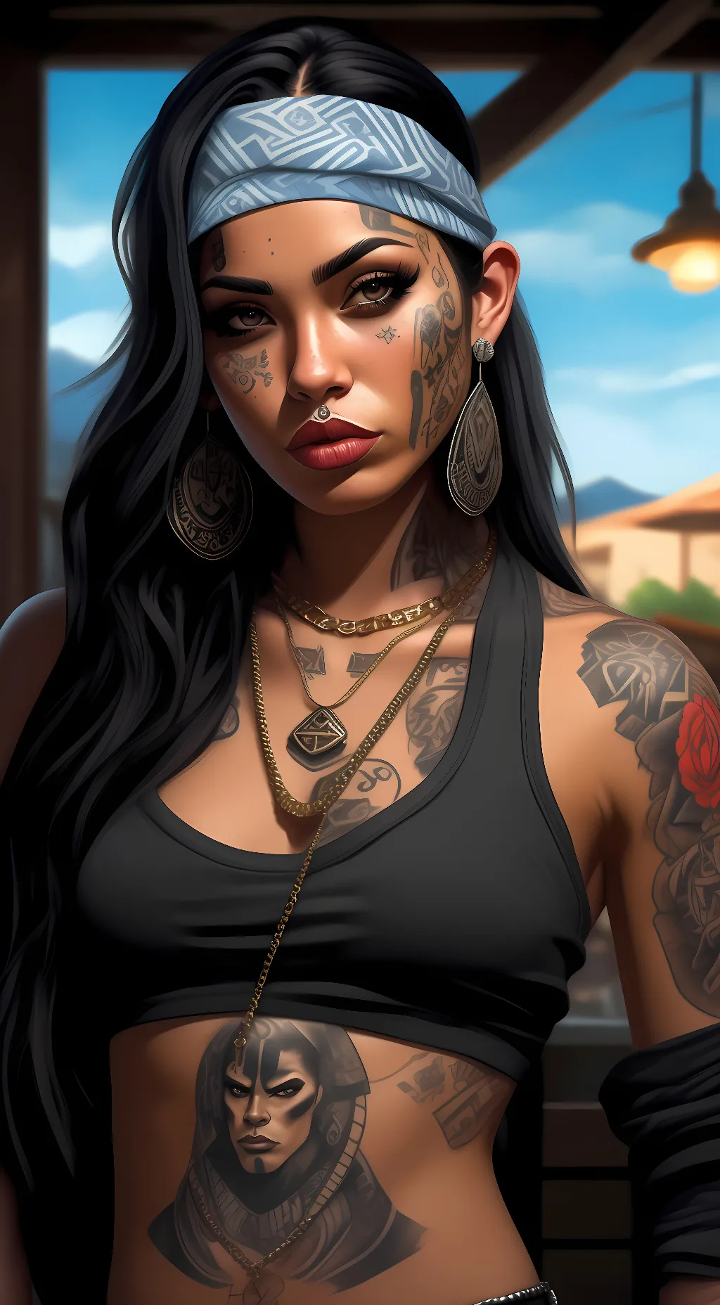 ai character: lady joker background