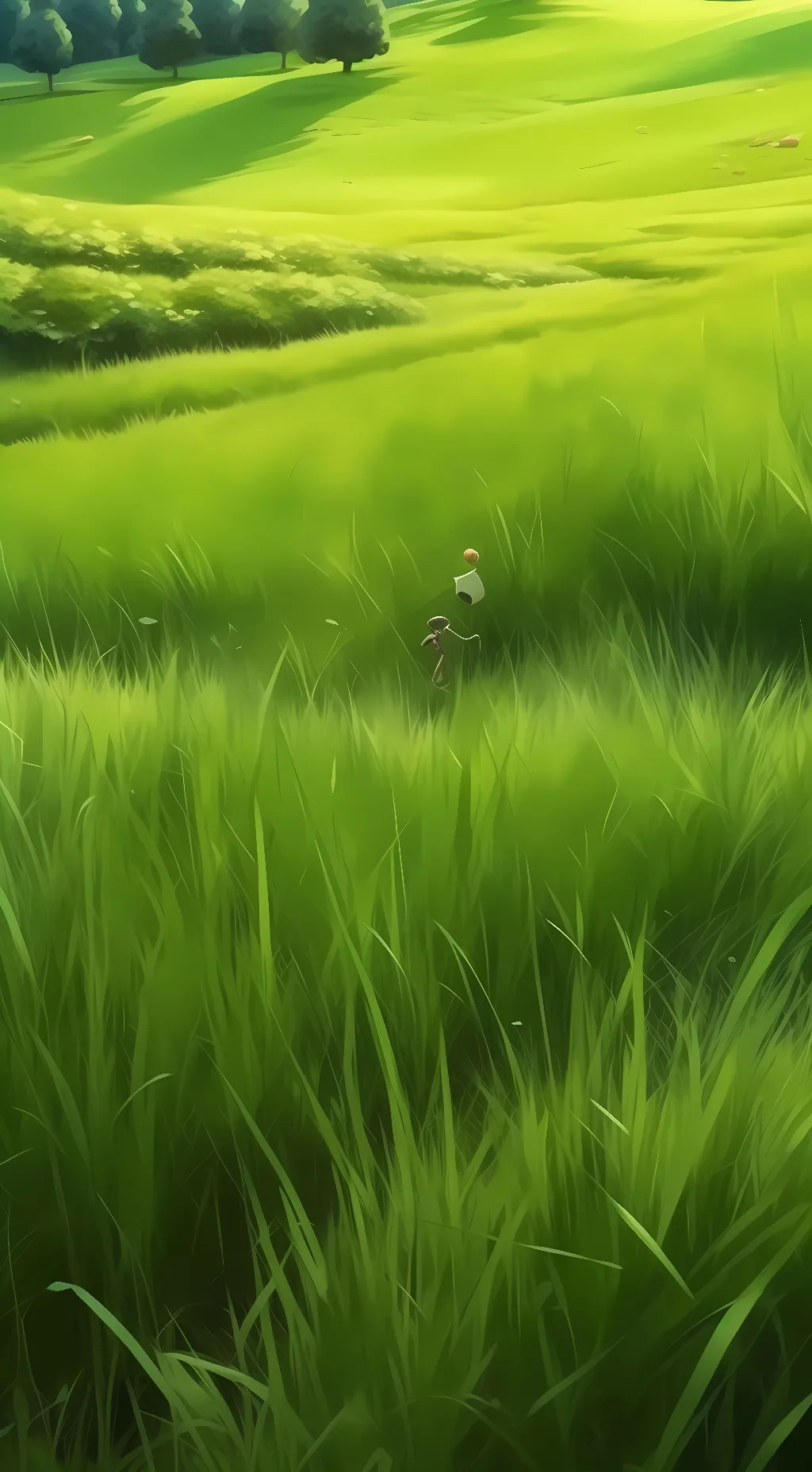 ai character: grass background