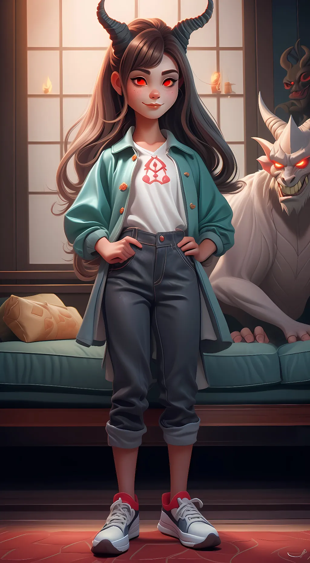 ai character: Sophia Decker background