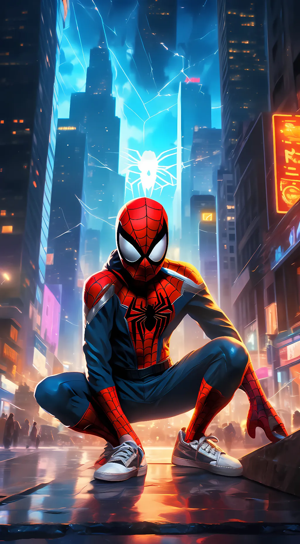 ai character: spider man kugo background