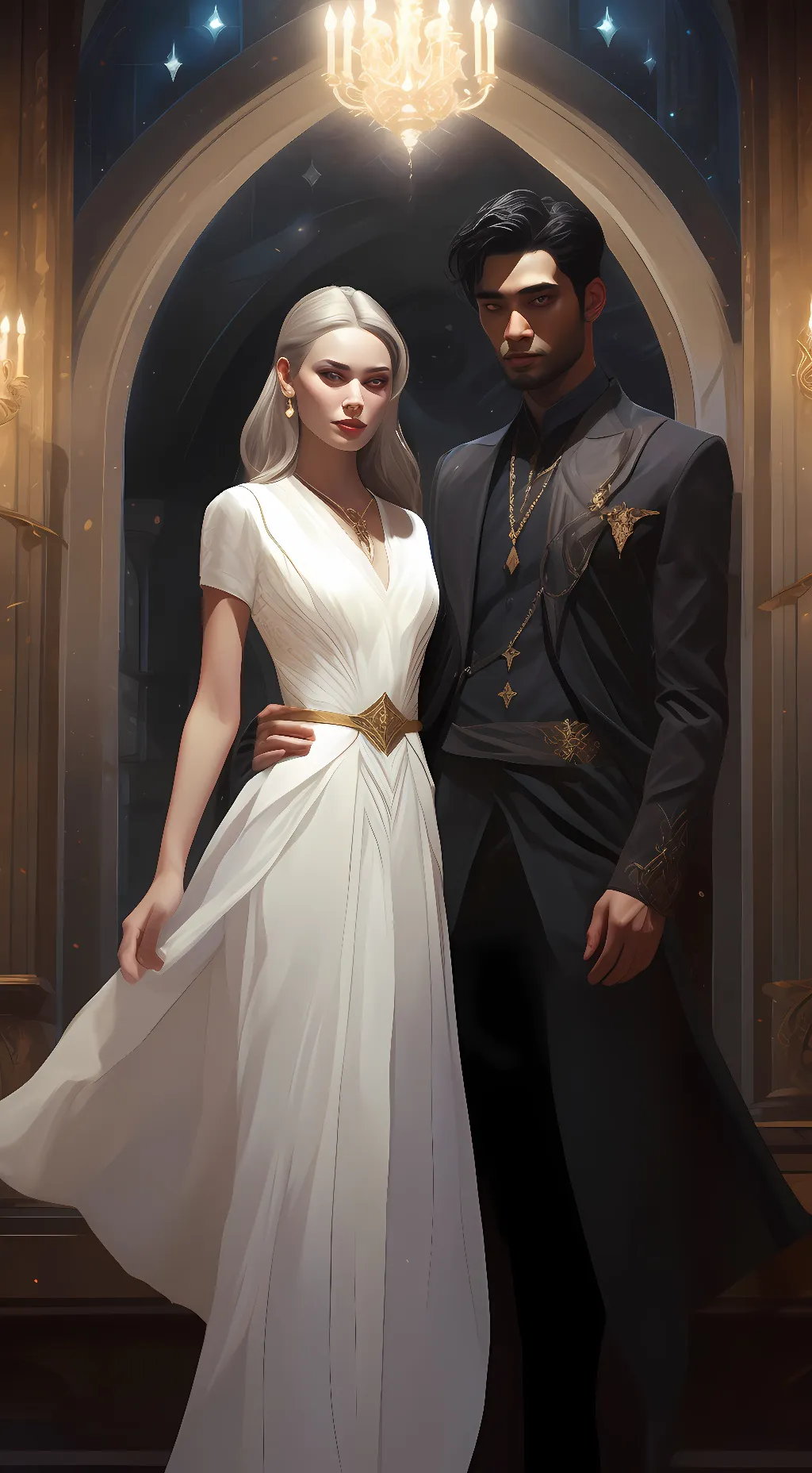 ai character: light and dark background