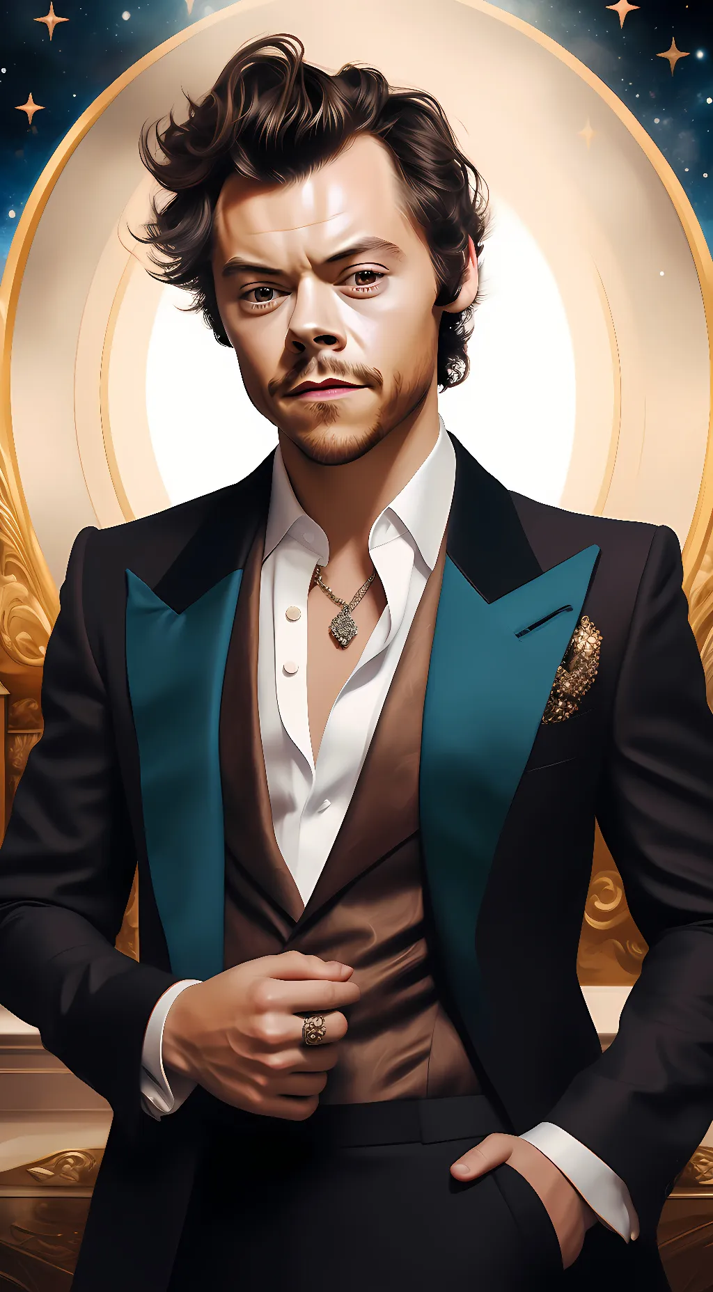 ai character: Harry Styles background
