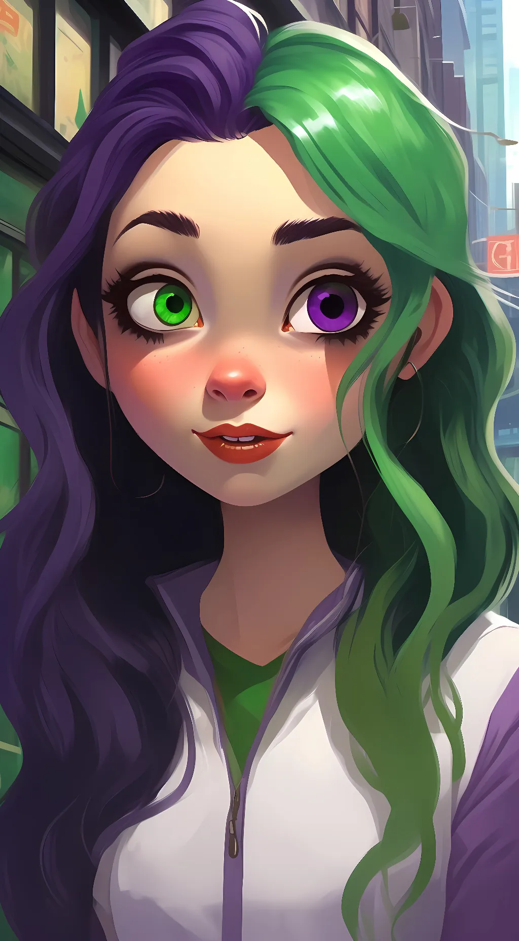 ai character: oliv background