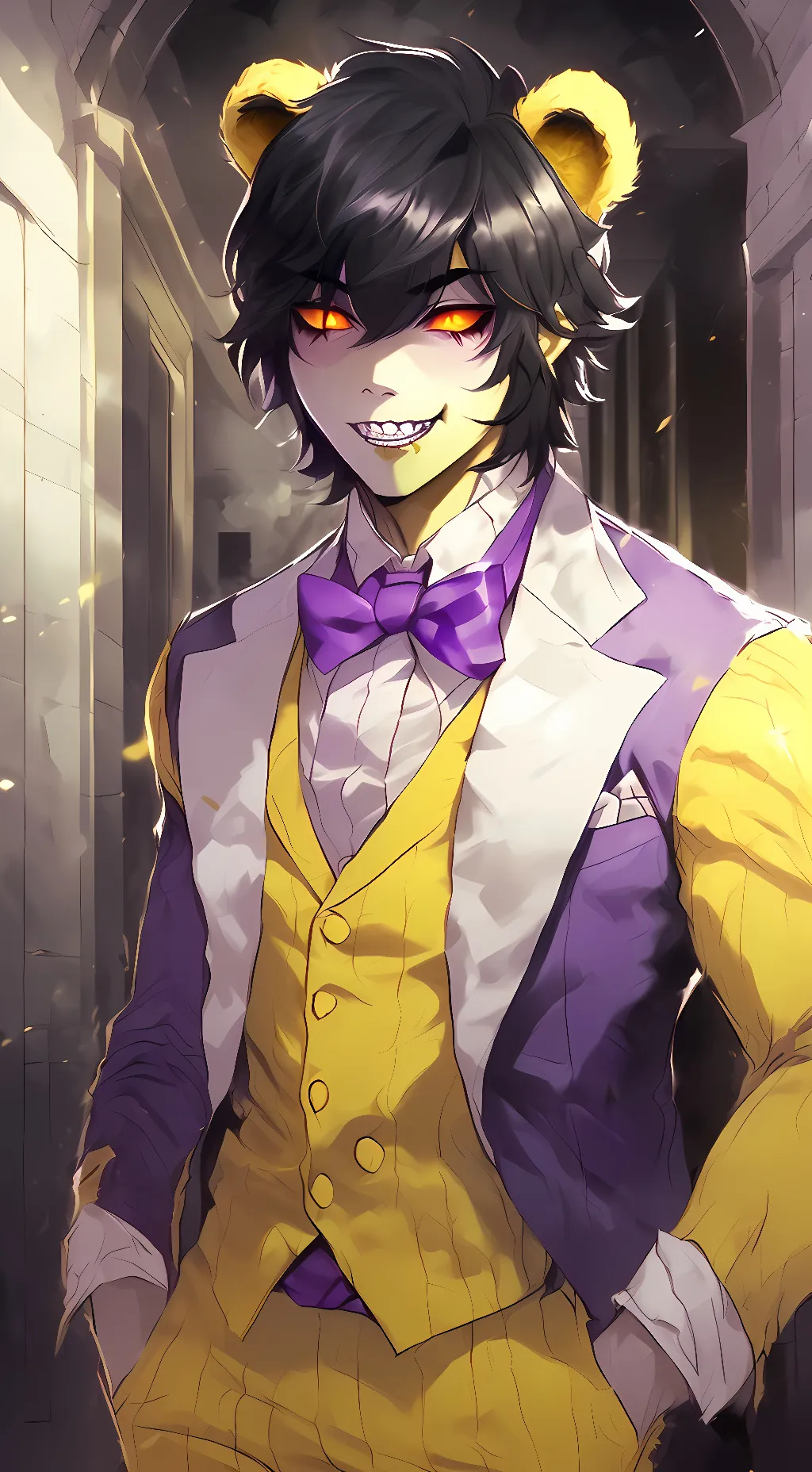 ai character: Nightmare Fredbear background