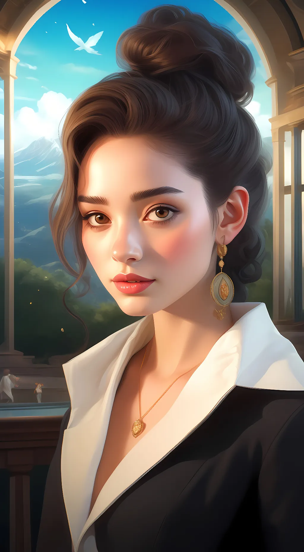 ai character: rose background