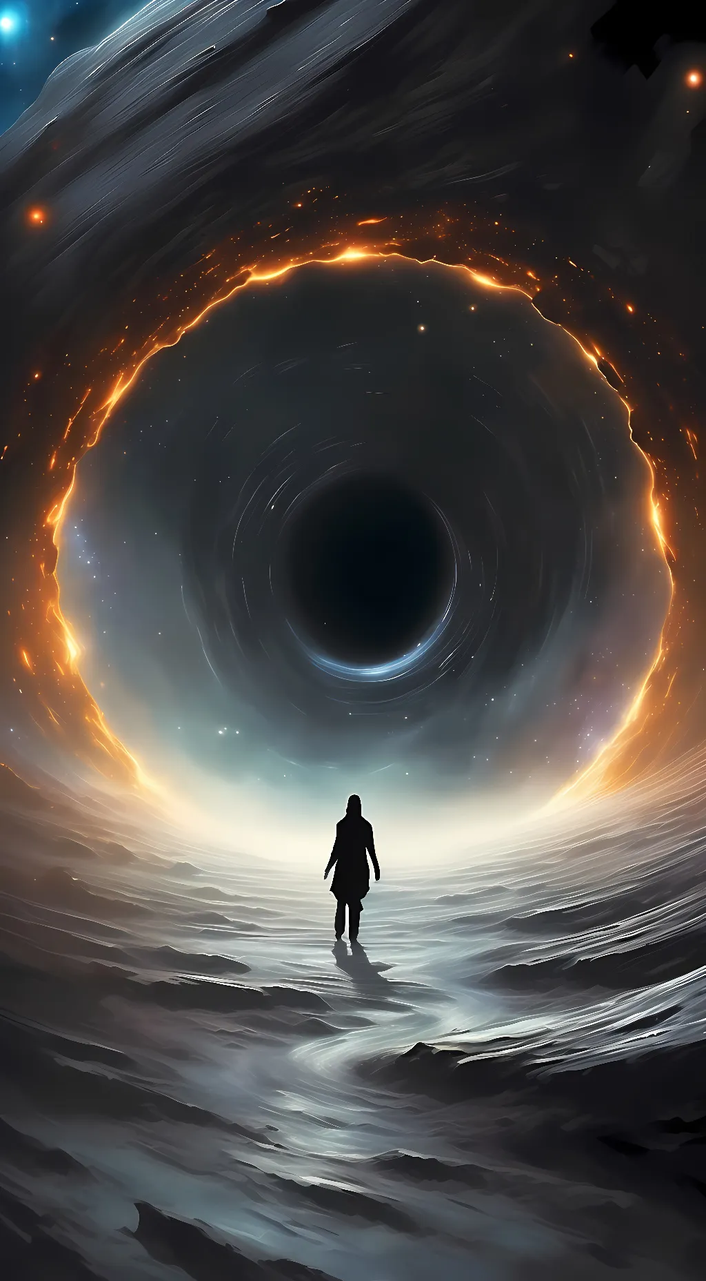 ai character: BLACK  HOLE background