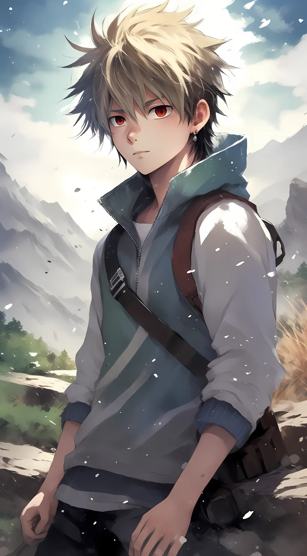 ai character: Katsuki Bakugo  background