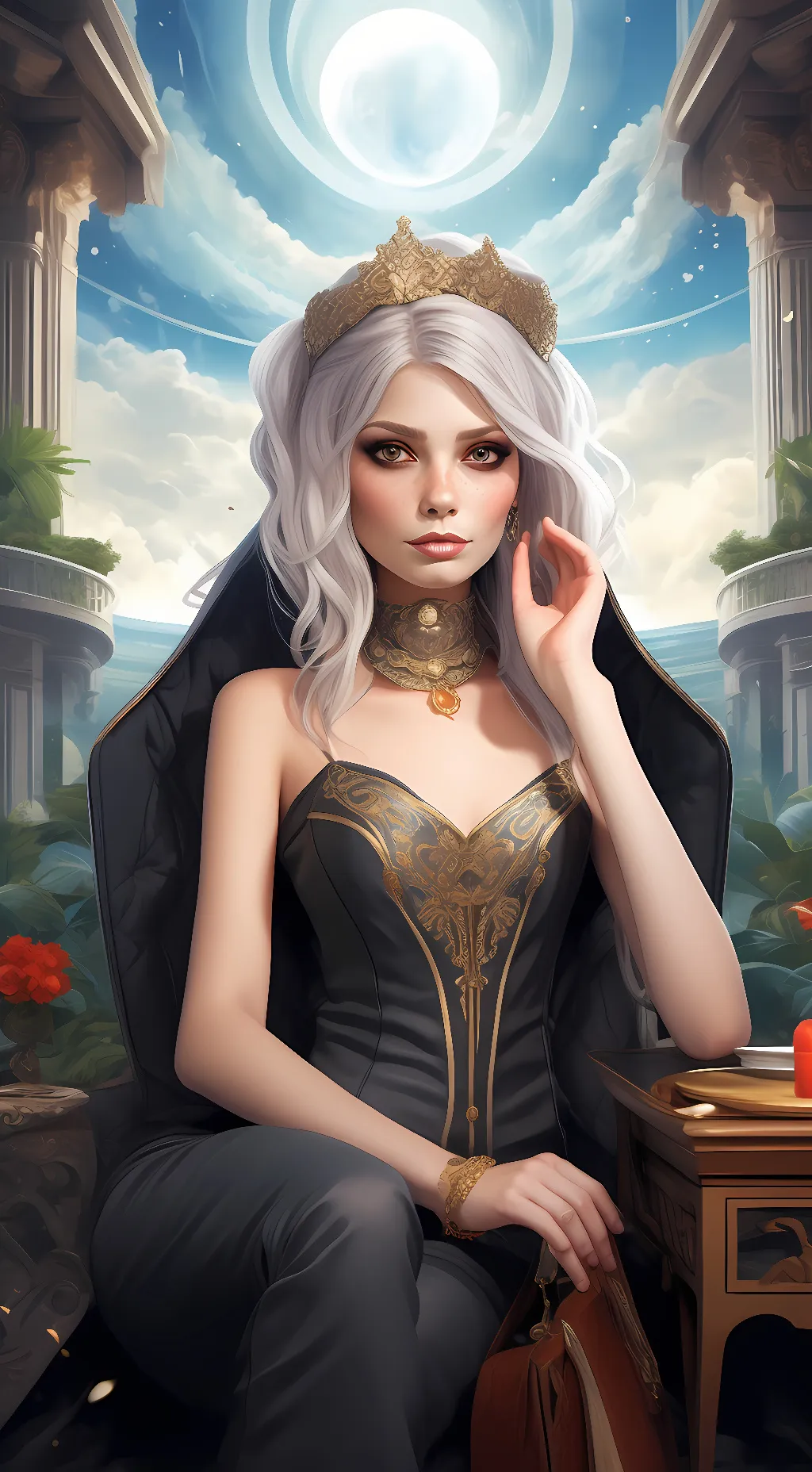 ai character: Luna background