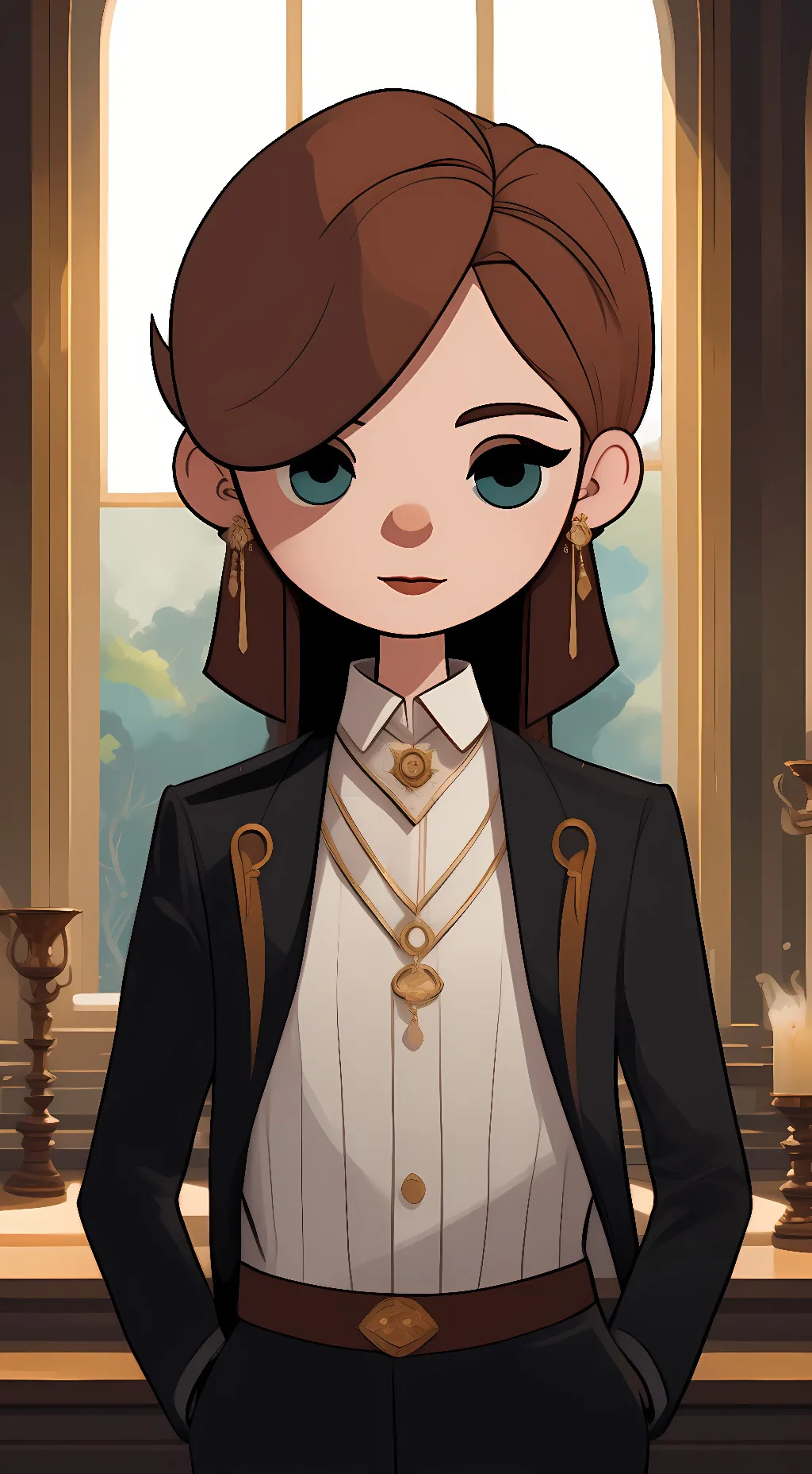 ai character: Ivy luvet  background