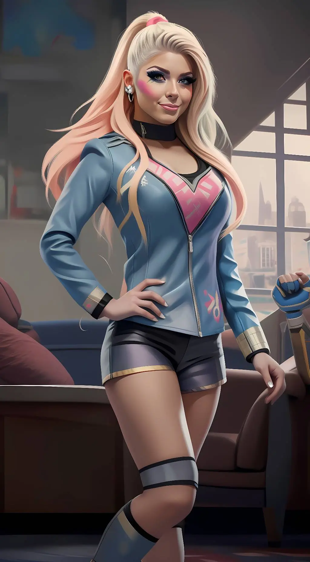 ai character: Alexa Bliss background