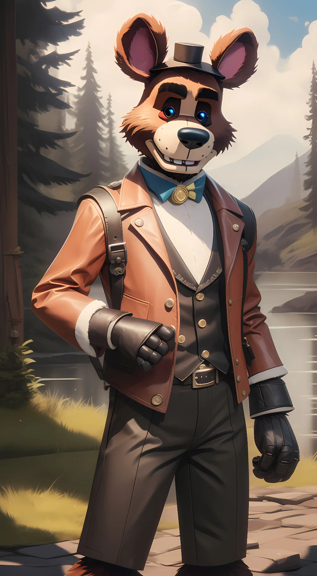 ai character: freddy fazbear background