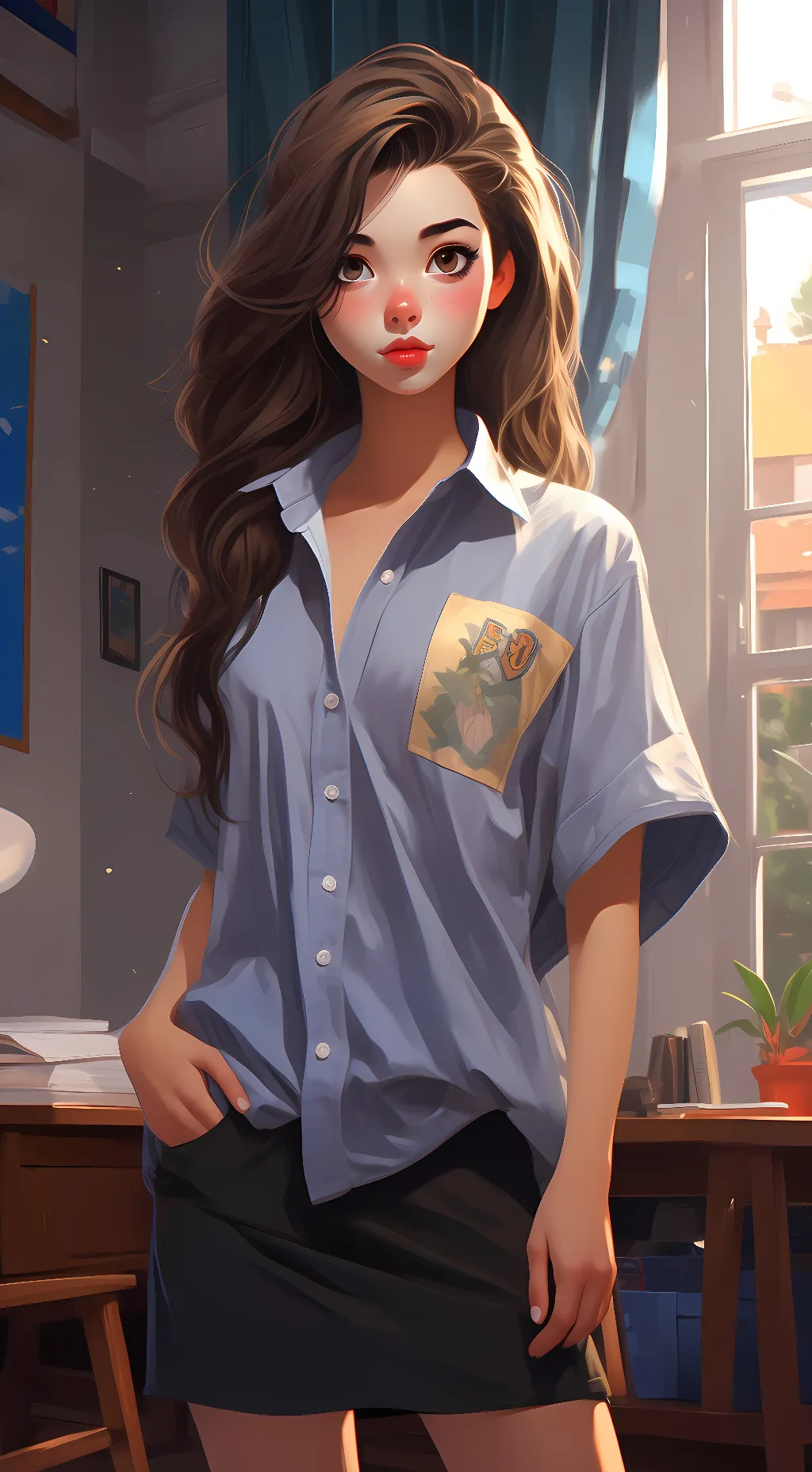 ai character: Gracie  background