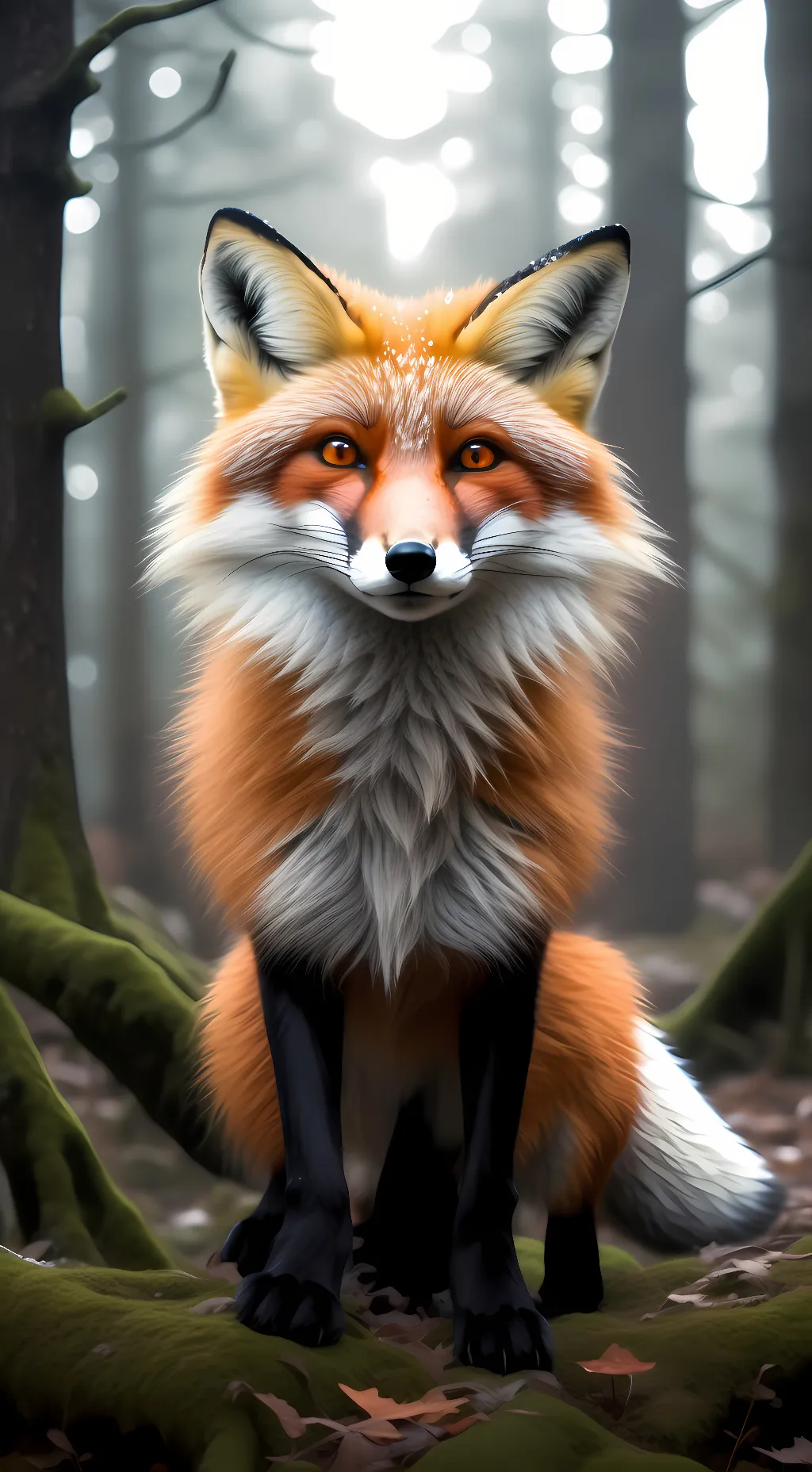 ai character: Life as a fox background