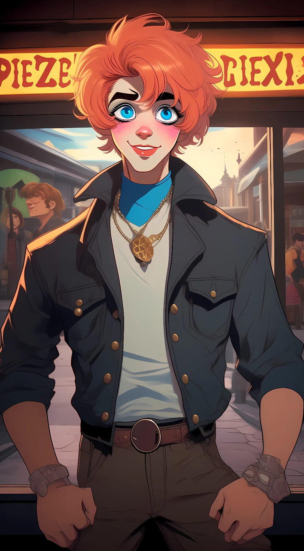 ai character: Glamrock Freddy background