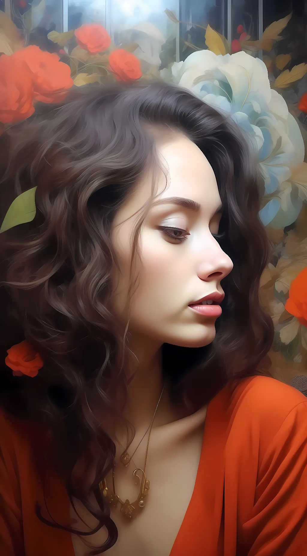 ai character: Feather background